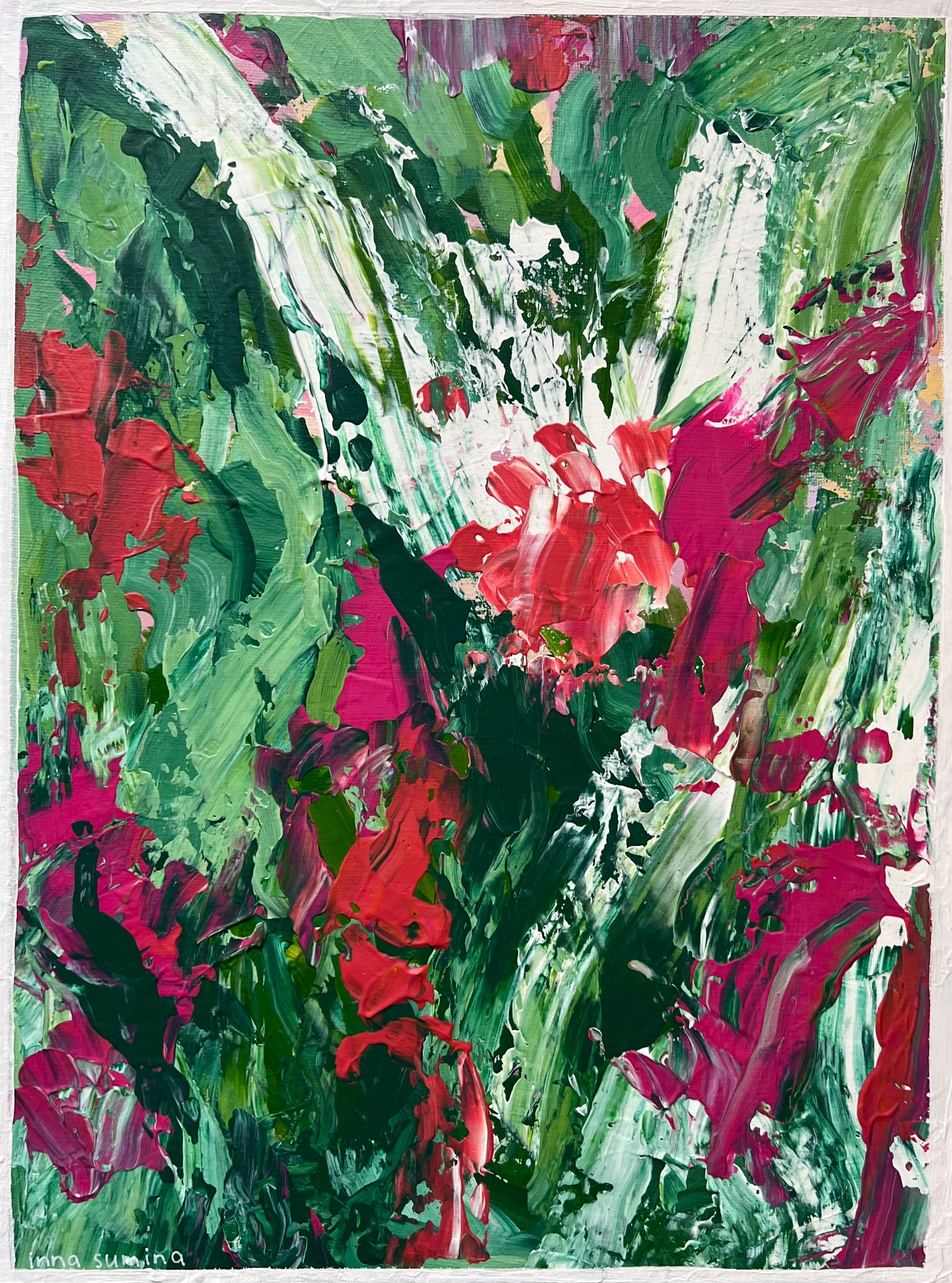 Инна Сумина (Картина, живопись - 
                  30 x 40 см) Ослепительные люпины
