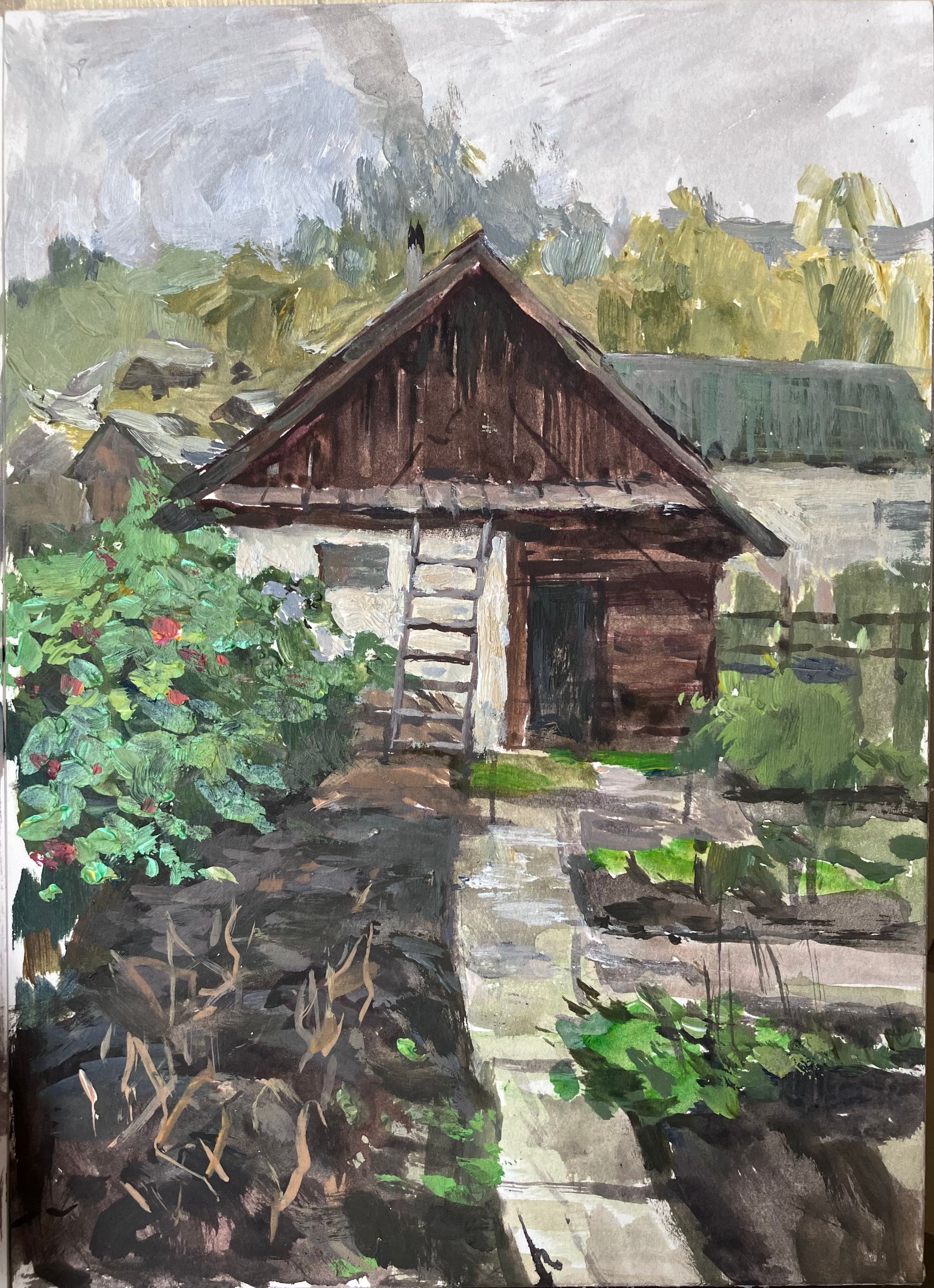 Анна Образцова (Авторская графика - 
                  19 x 26.5 см) Банька