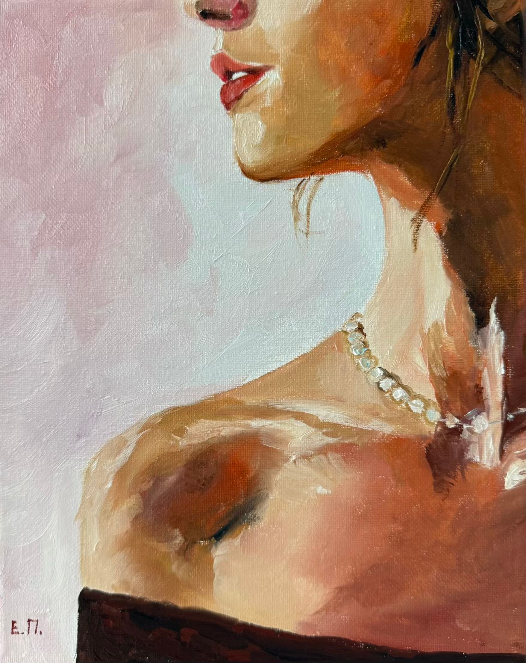 Елена Полищук (Картина, живопись - 
                  20 x 25 см) Линия ключицы