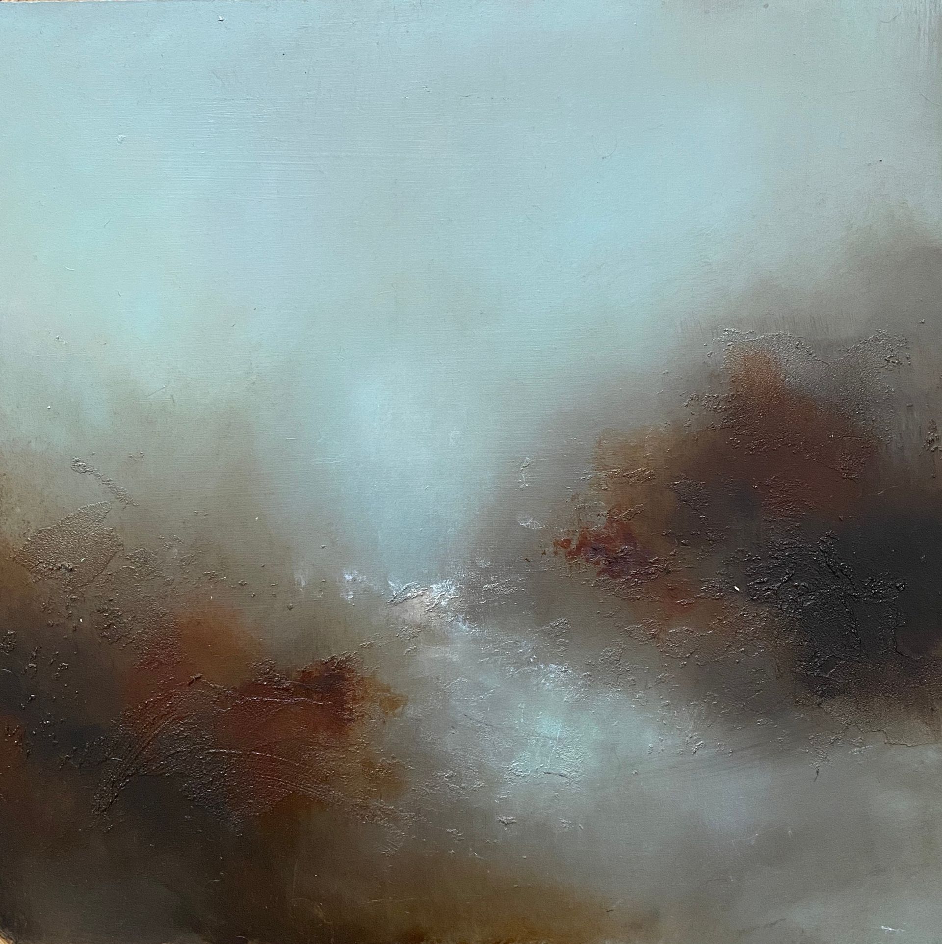 Лена Троянская (Картина, живопись - 
                  40 x 40 см) Blue transition