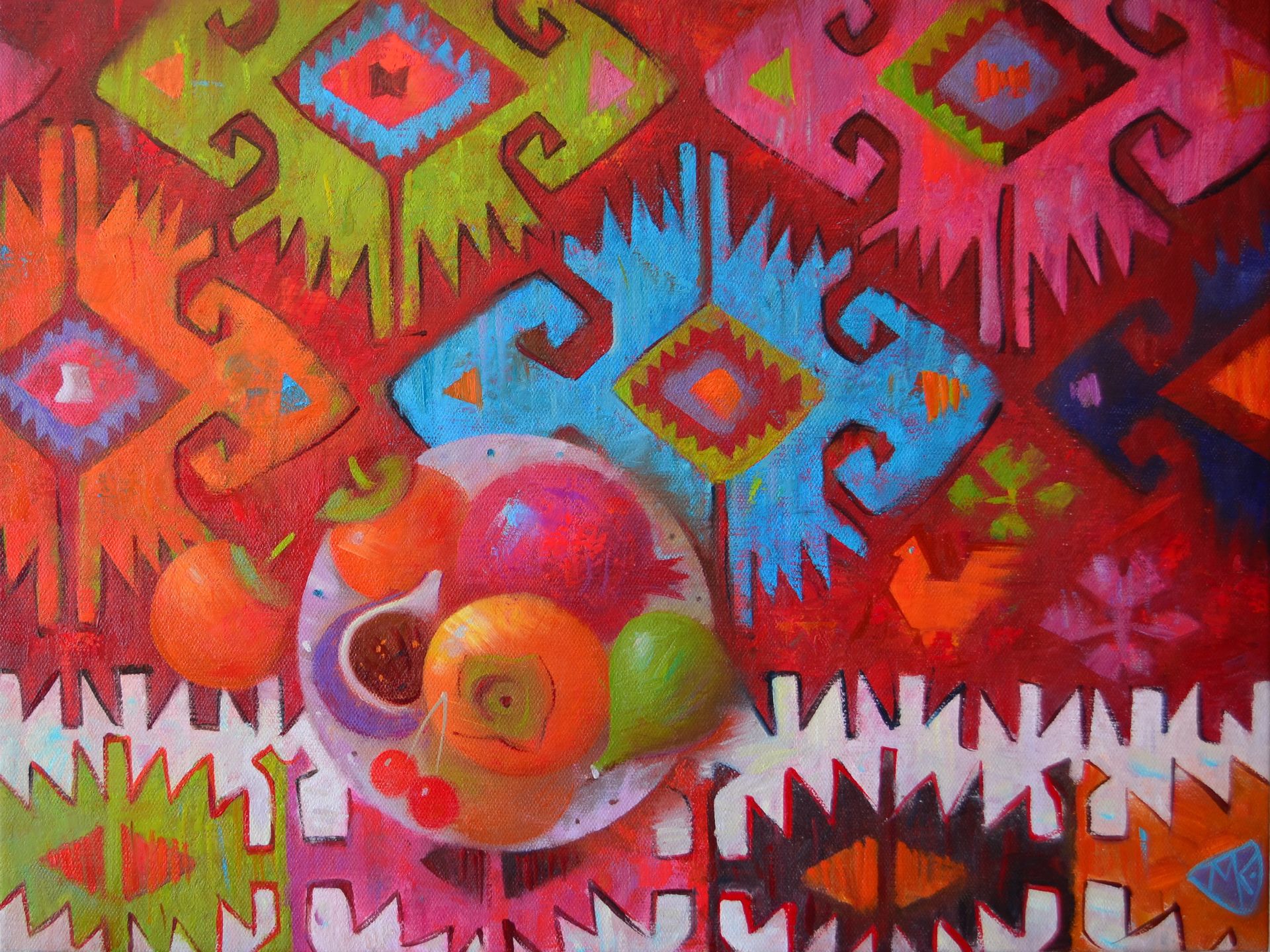 Мария Князева (Картина, живопись - 
                  60 x 45 см) Розовый ковёр