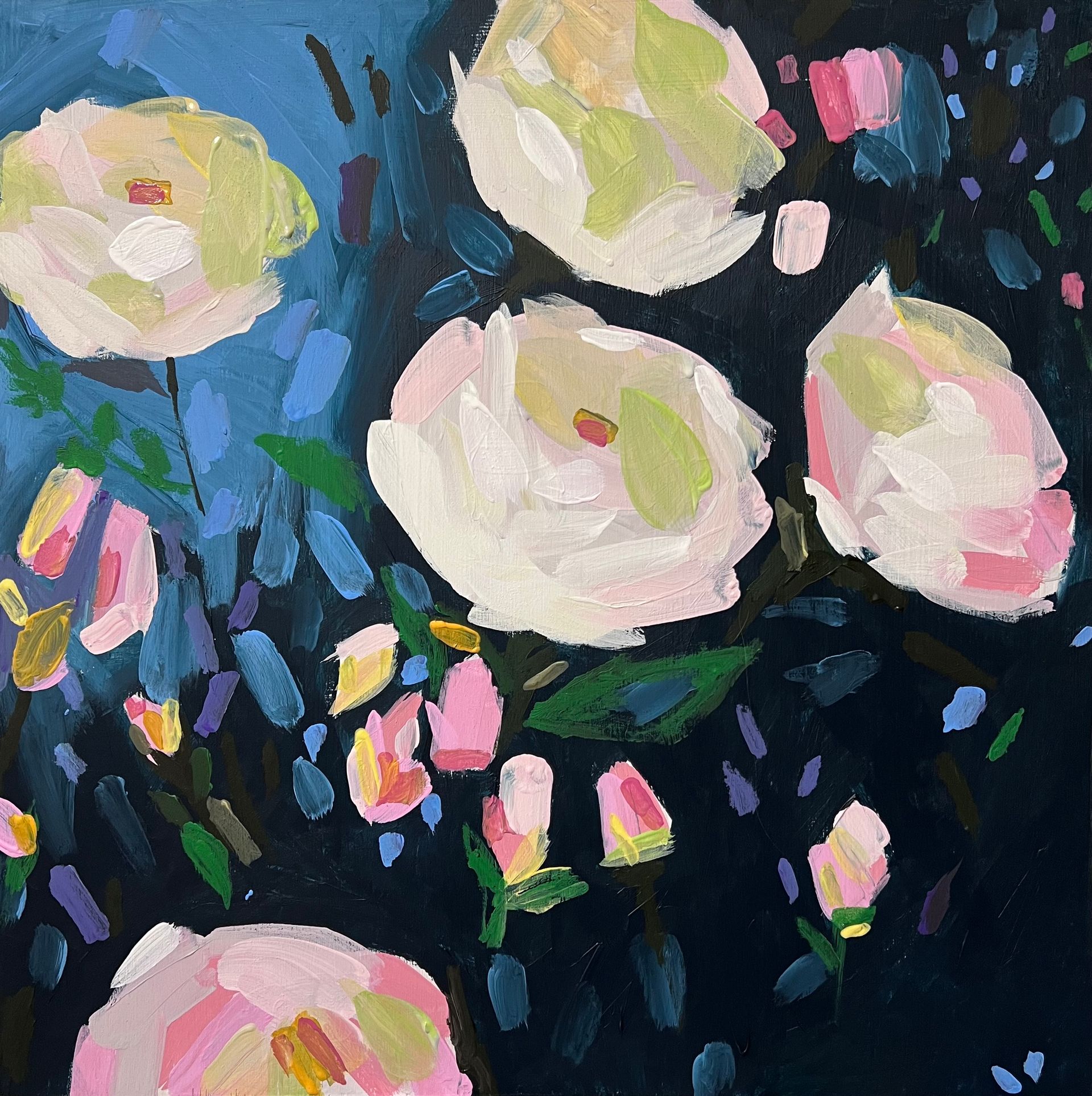 Анна Ганина (Картина, живопись - 
                  51 x 51 см) Inhale