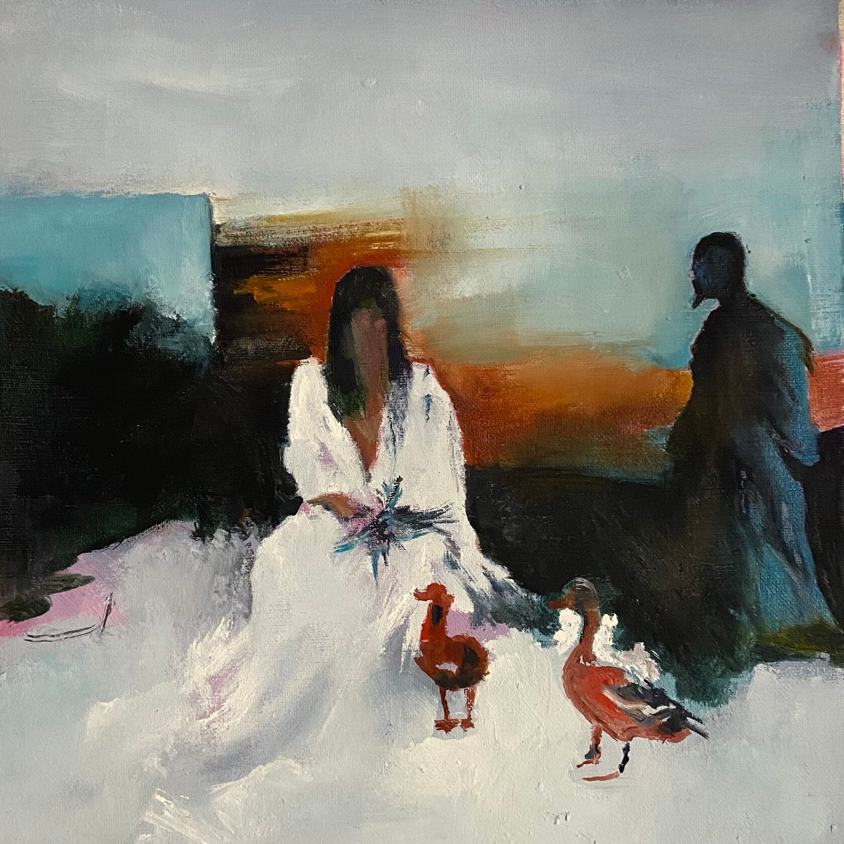 Елена Троянская (Картина, живопись - 
                  30 x 30 см) Искушение царицы
