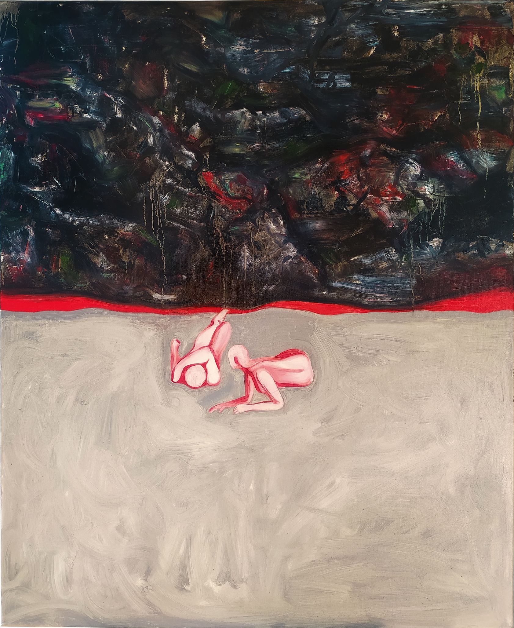 Оля Душкина (Картина, живопись - 
                  100 x 120 см) Застряли