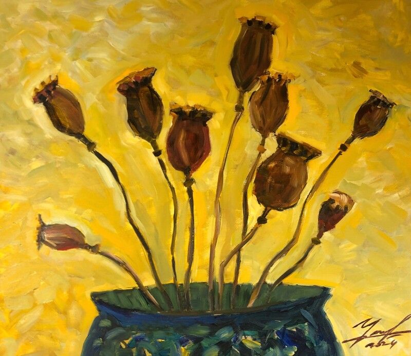 Святослав Игоревич Ушаков (Картина, живопись - 
                  80 x 70 см) Сухие маки