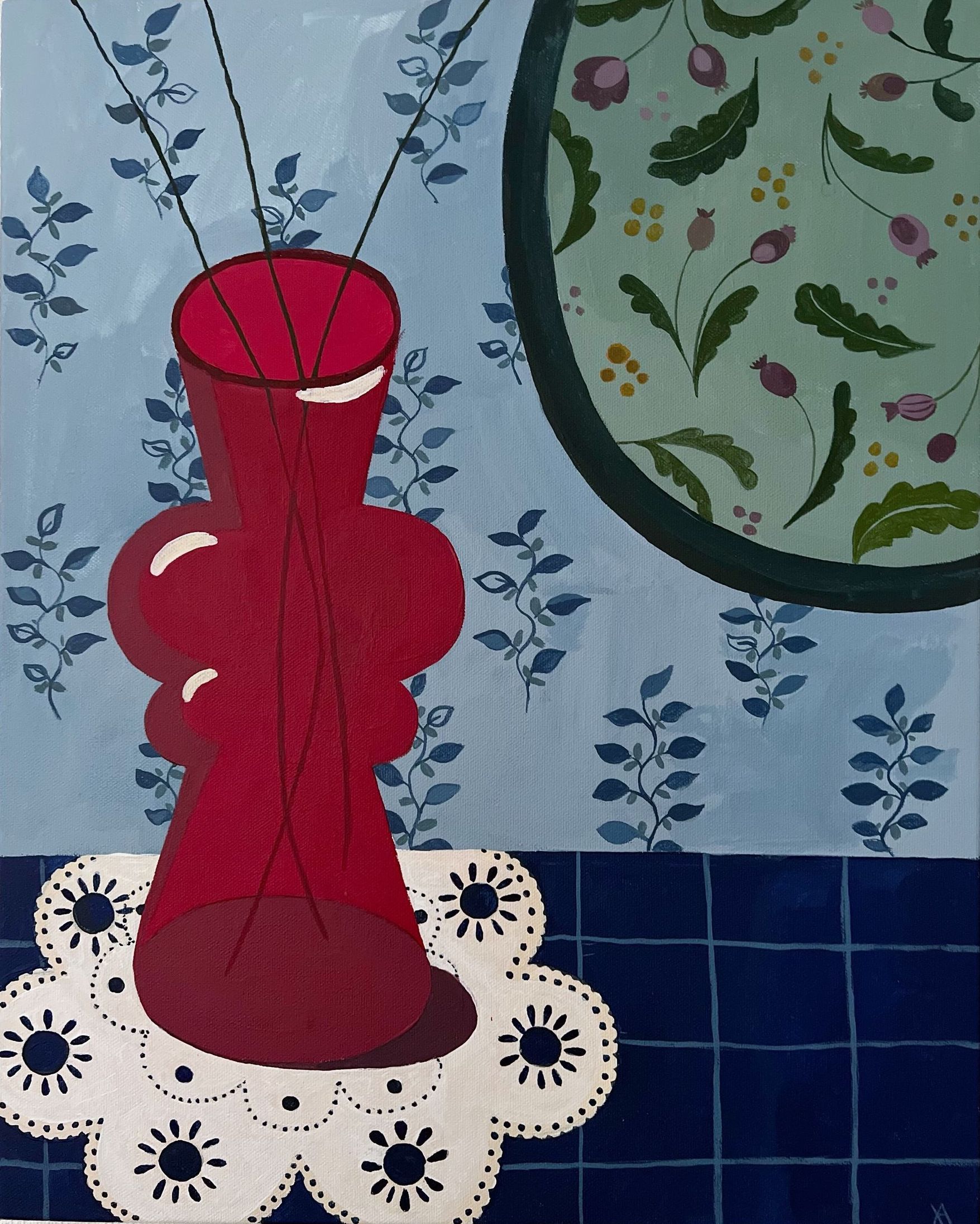 Анна Холоша (Картина, живопись - 
                  40 x 50 см) Гранатовая ваза