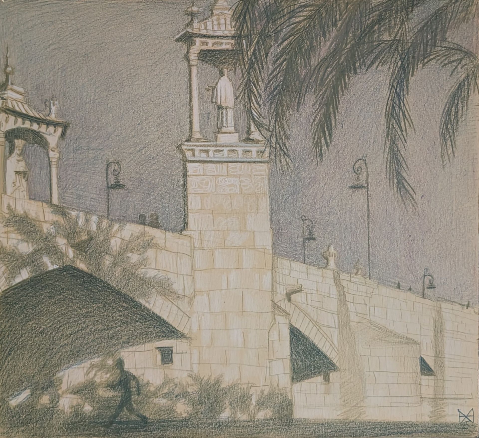 Анастасия Мотина (Авторская графика - 
                  29.5 x 32 см) Валенсия