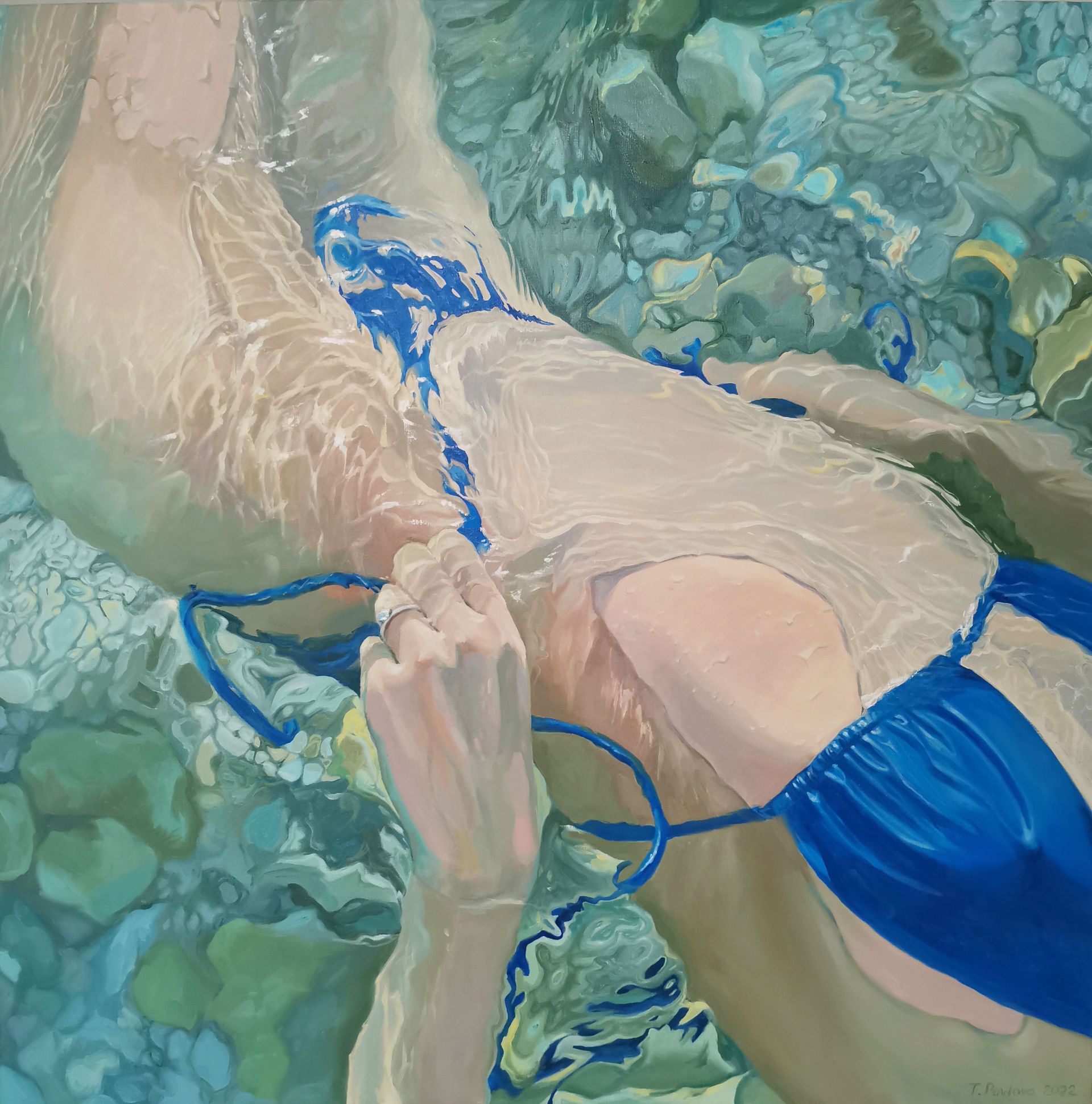 Татьяна Павлова (Картина, живопись - 
                  130 x 130 см) В объятиях моря