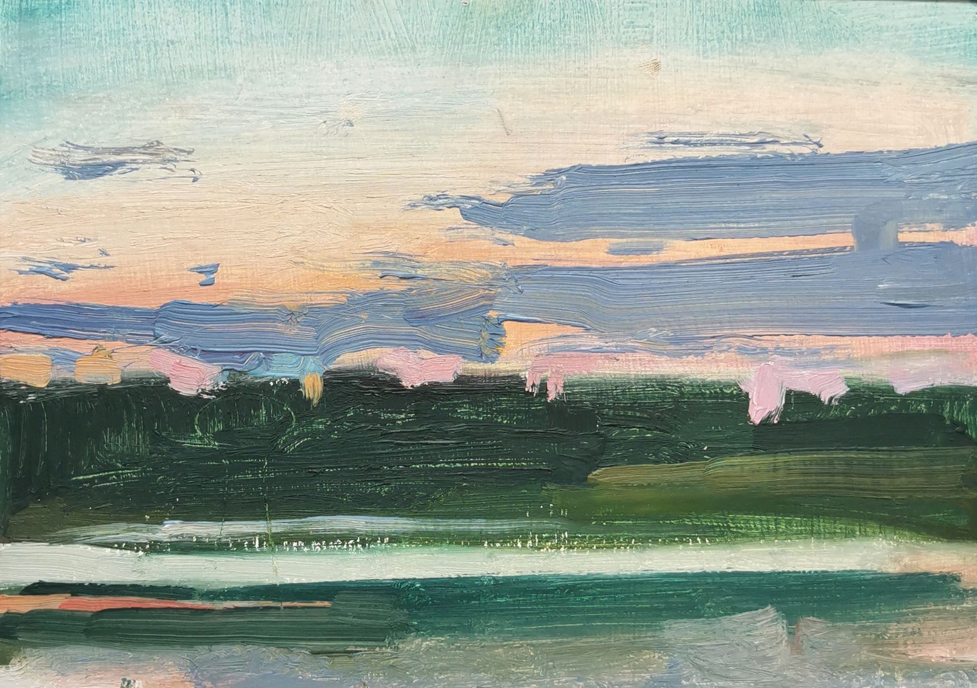 Регина Буглеева (Авторская графика - 
                  26 x 20 см) Закат