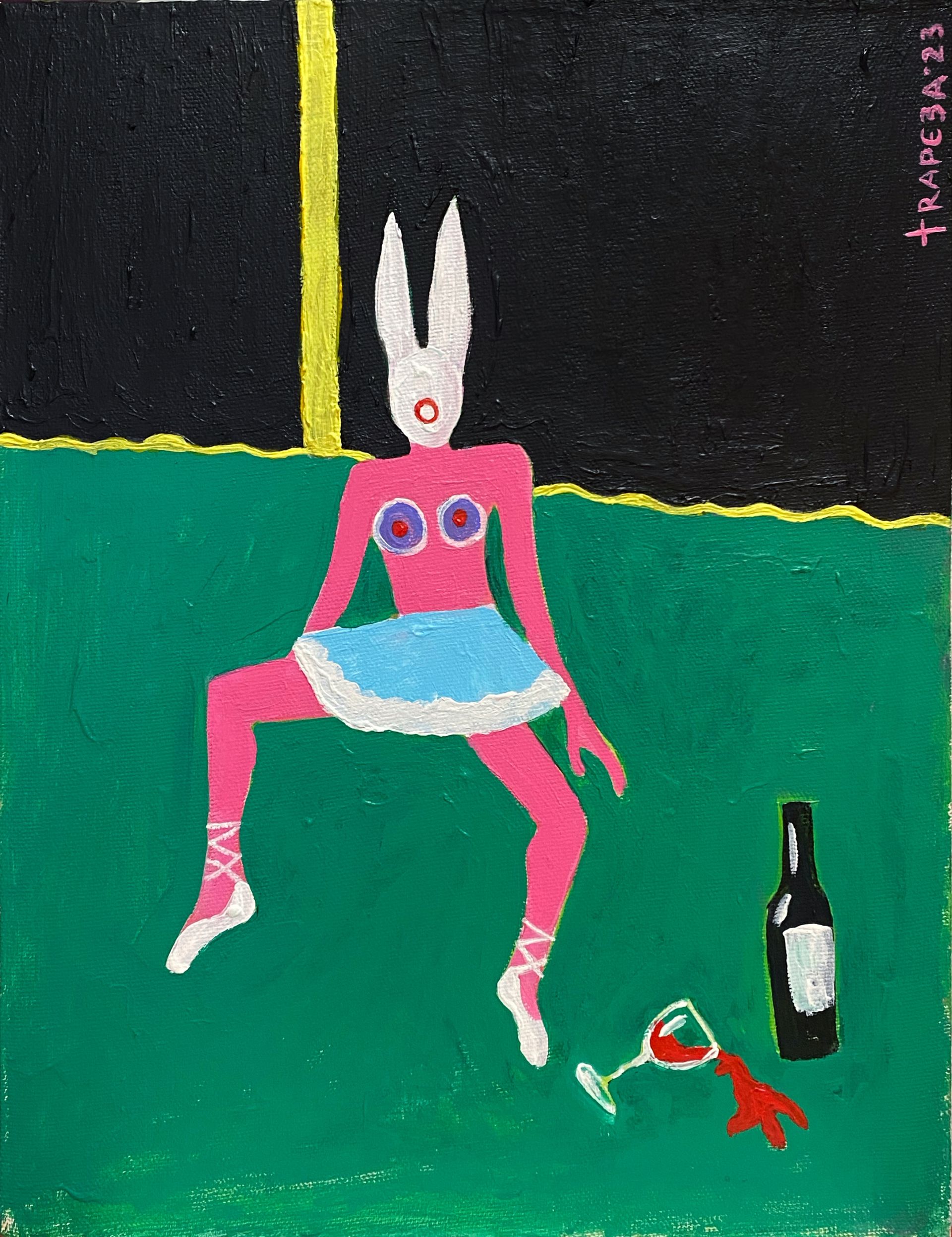 Анастасия Трапезникова (Картина, живопись - 
                  35 x 45 см) THE DRUNK BALLERINA