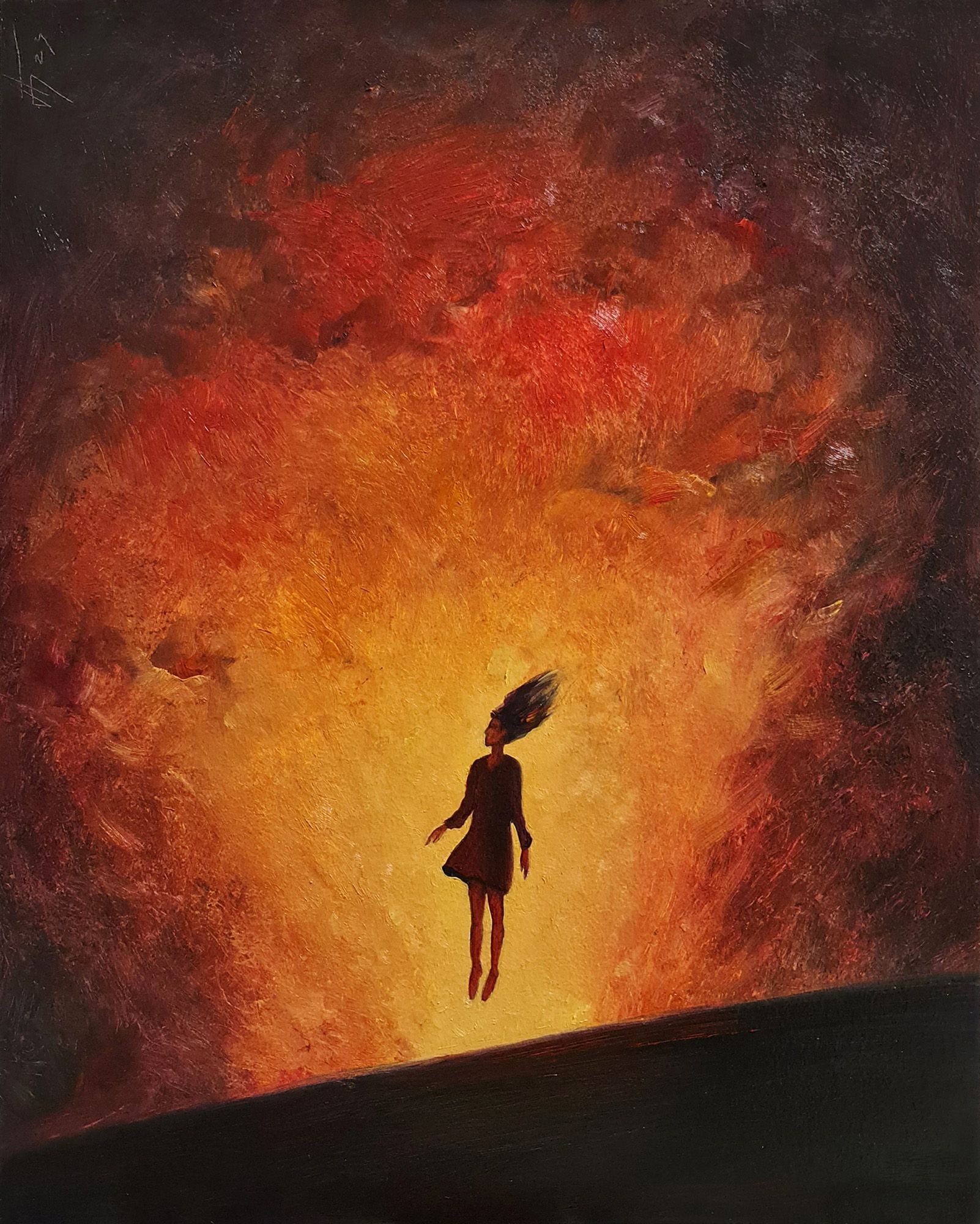 Александр Буданов (Авторская графика - 
                  40 x 50 см) Парящая