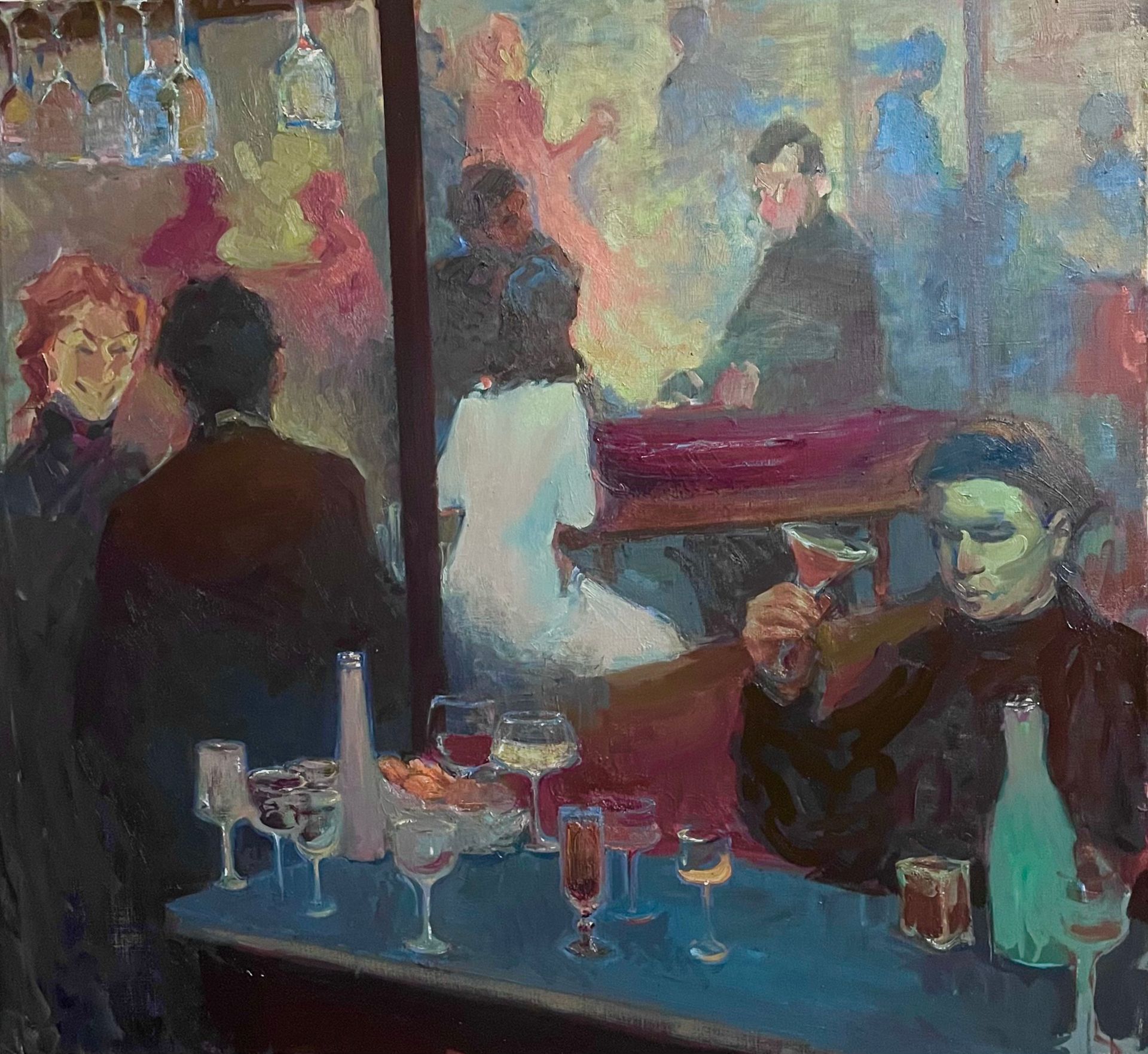 Анастасия Давыдова (Картина, живопись - 
                  97 x 90 см) Бар