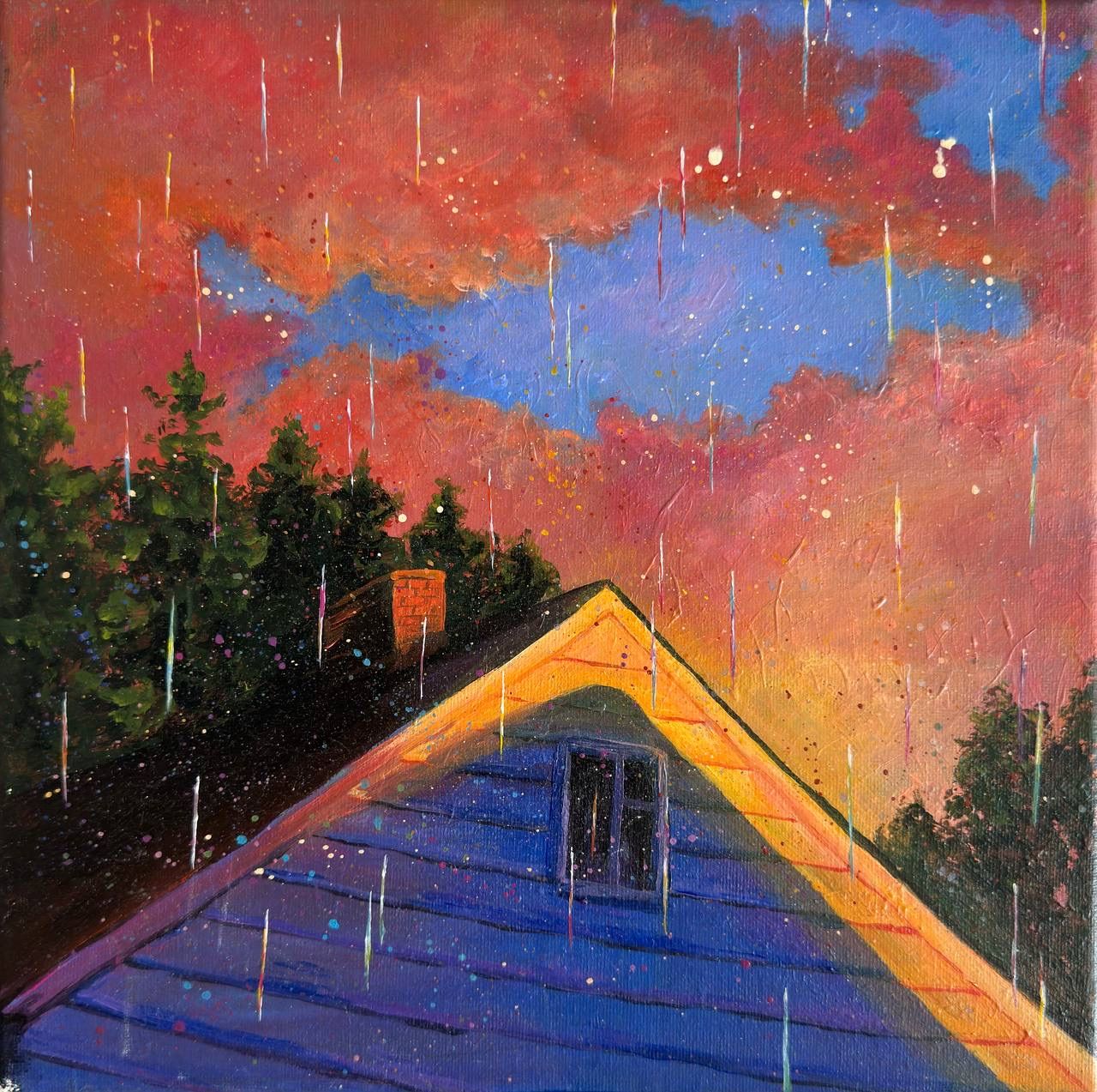 Анна Бухтиярова (Картина, живопись - 
                  30 x 30 см) 20:47. Июль