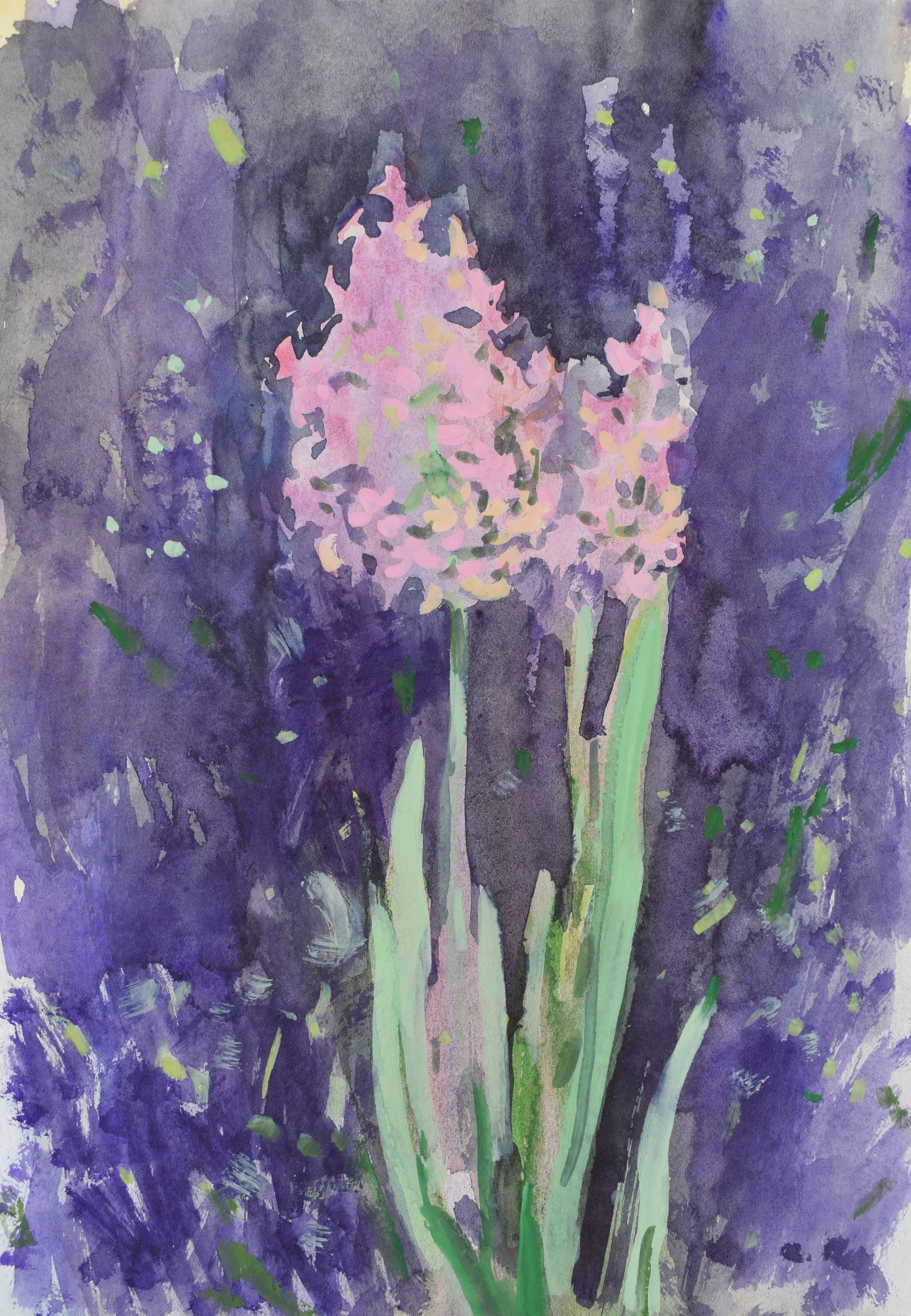 Елена Санина (Авторская графика - 
                  27 x 38 см) Весенний вечер