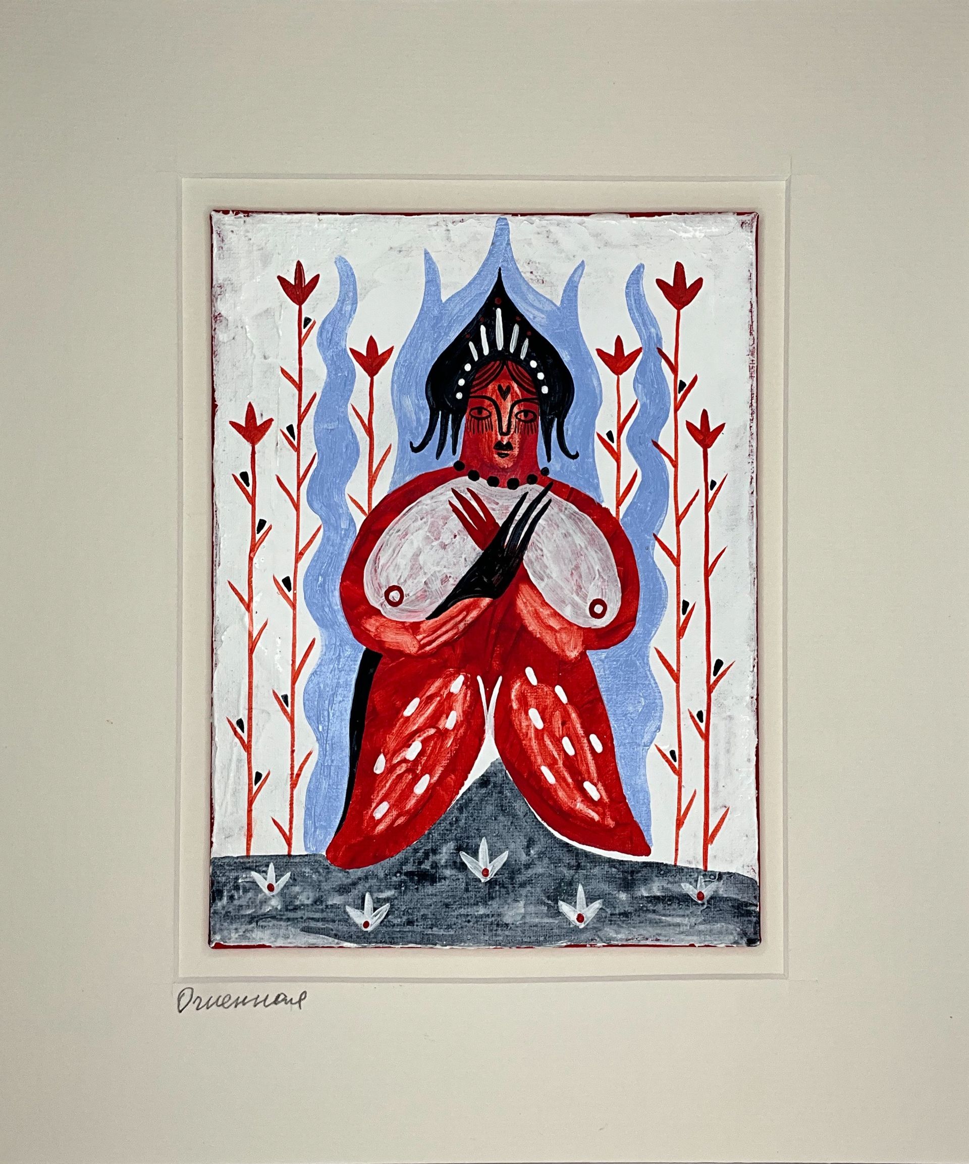 Лена Романовская (Картина, живопись - 
                  15 x 20 см) Огненная