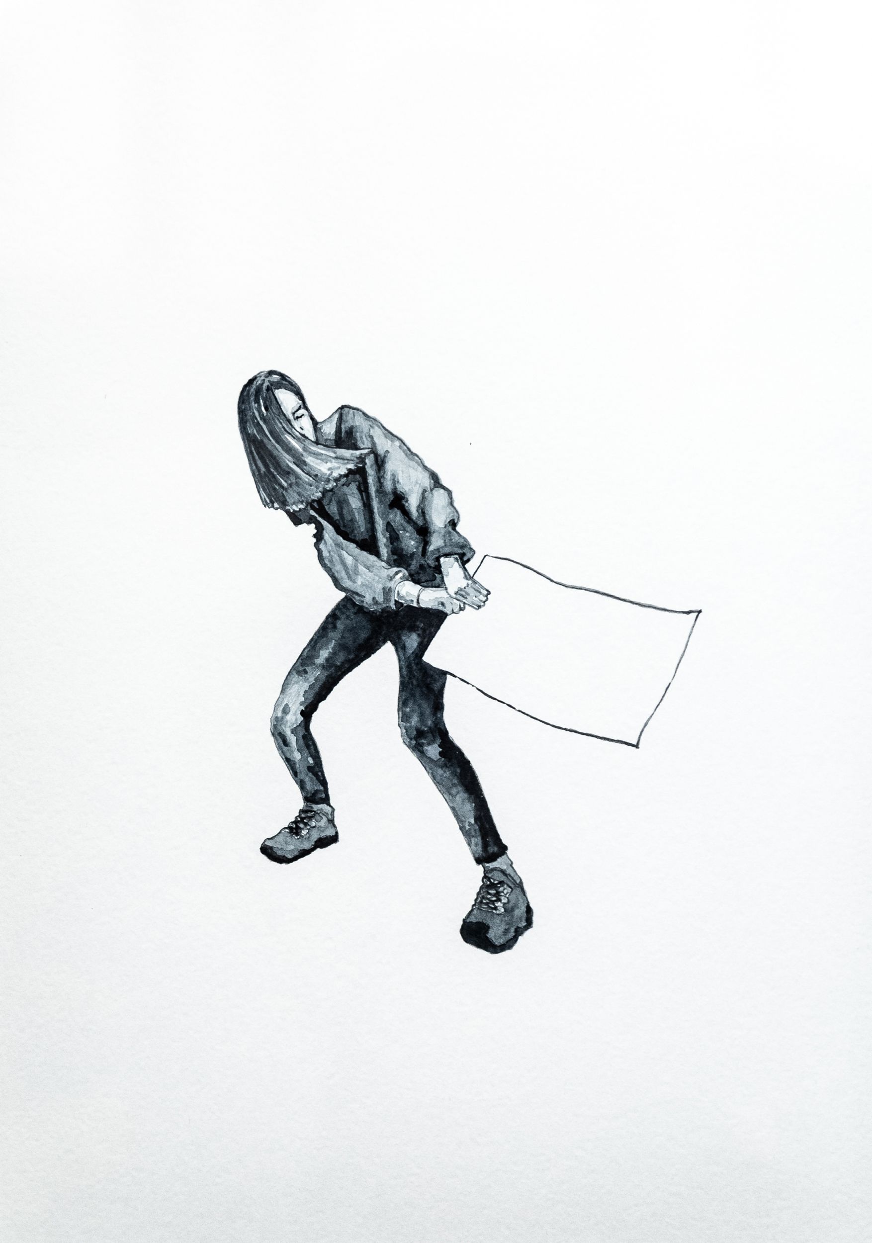 Евгений Гранильщиков (Авторская графика - 
                  21 x 29.7 см) Неустойчивый одиночный пикет