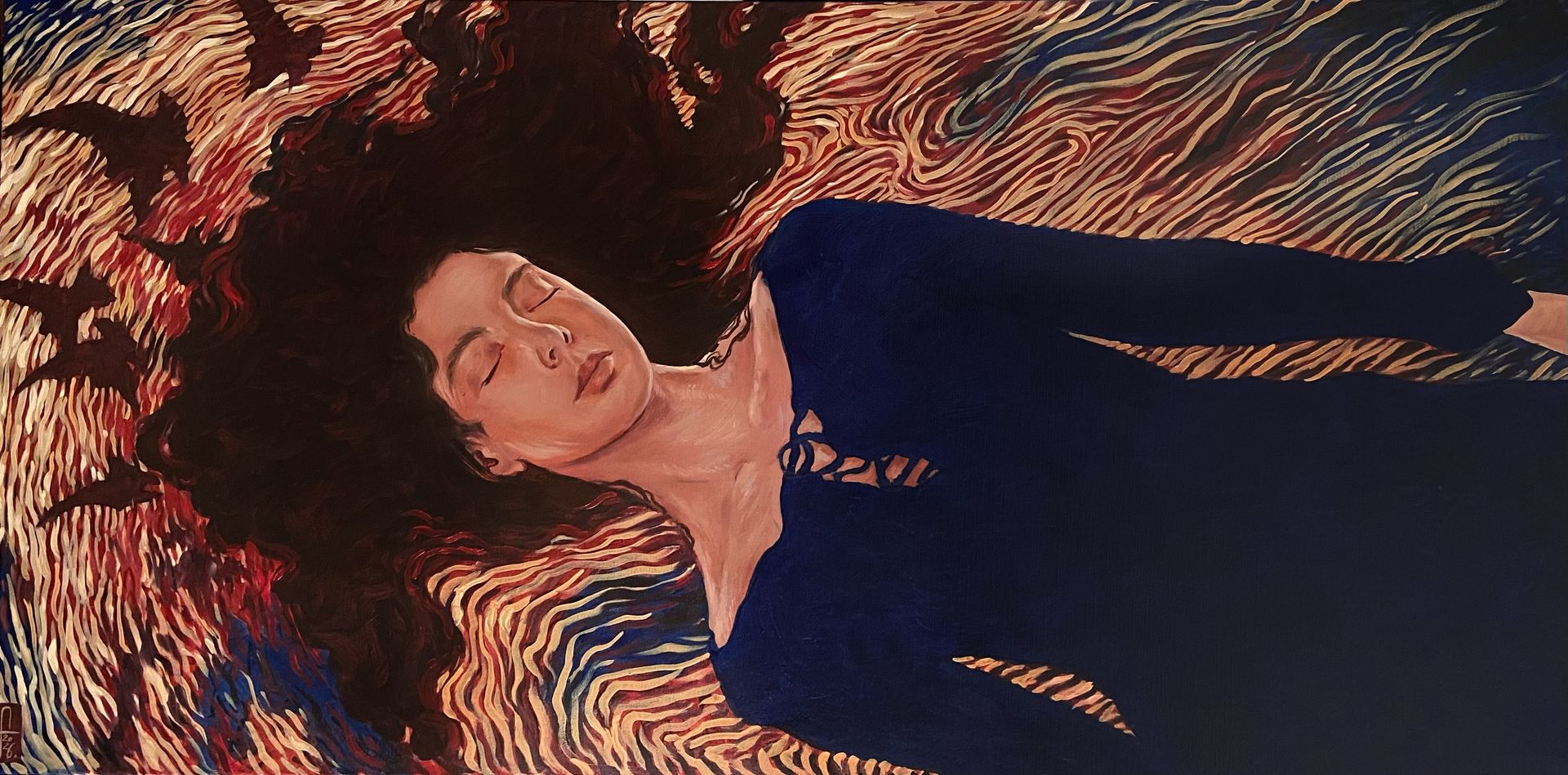 Дарья Григорова (Картина, живопись - 
                  140 x 70 см) Память воды