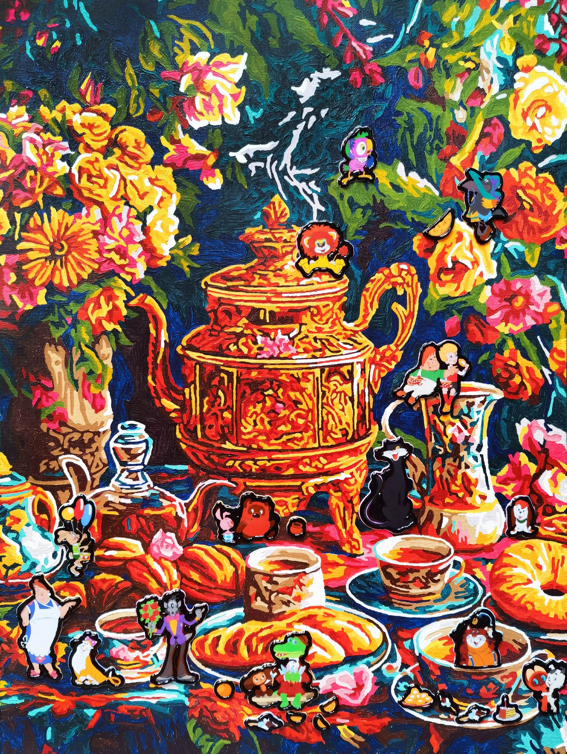 Ирина БАСТ (Картина, живопись - 
                  30 x 40 см) А мы тут плюшками балуемся