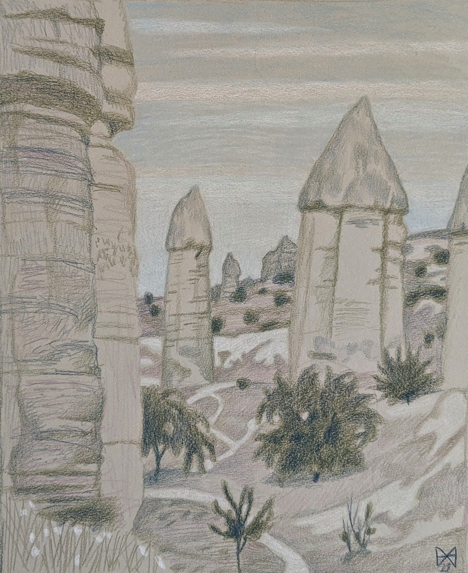 Анастасия Мотина (Авторская графика - 
                  30 x 37.5 см) Гёреме