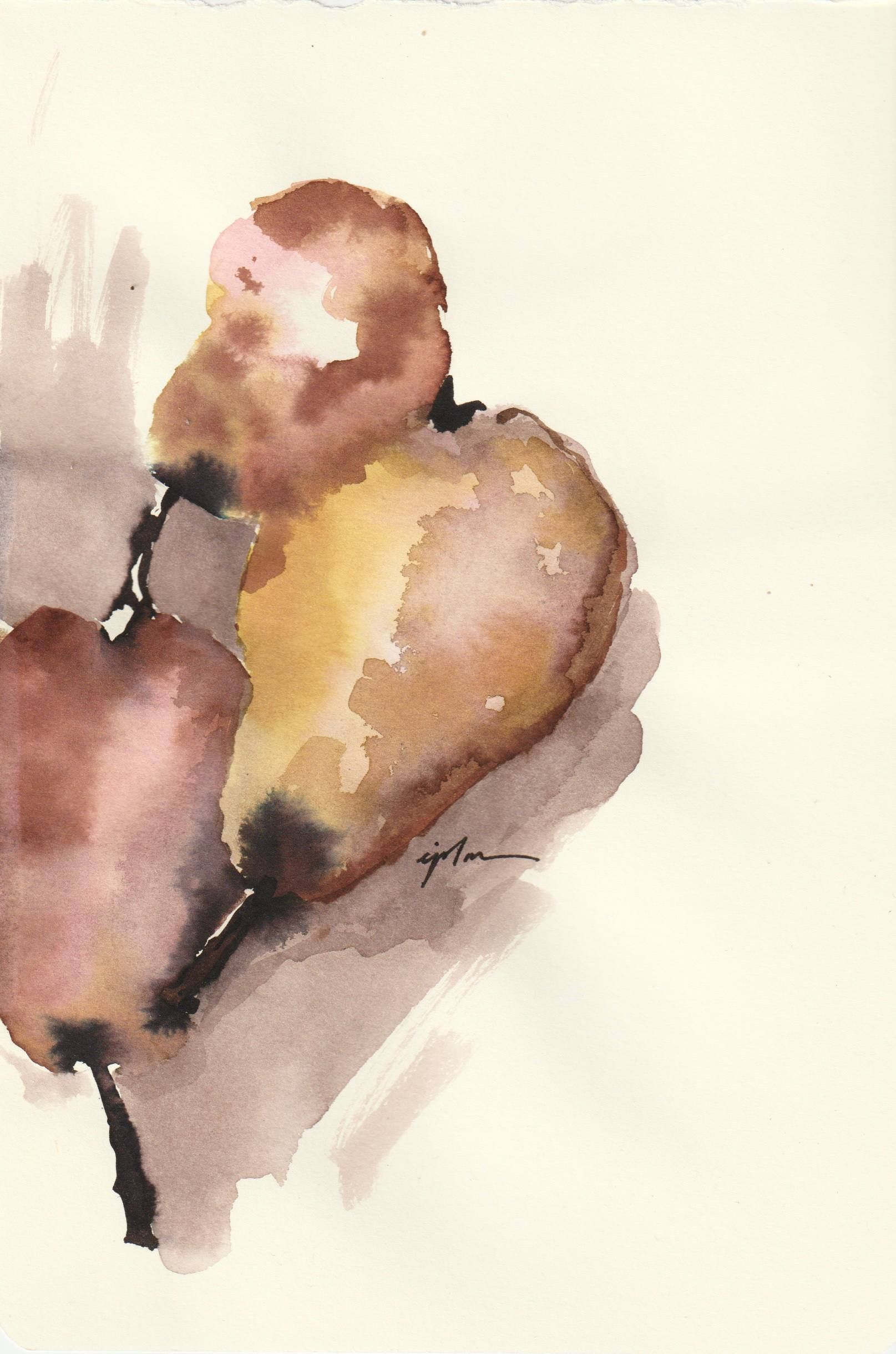 Виктория Зарецкая (embrassé par la muse) (Авторская графика - 
                  13.9 x 20.6 см) Poires