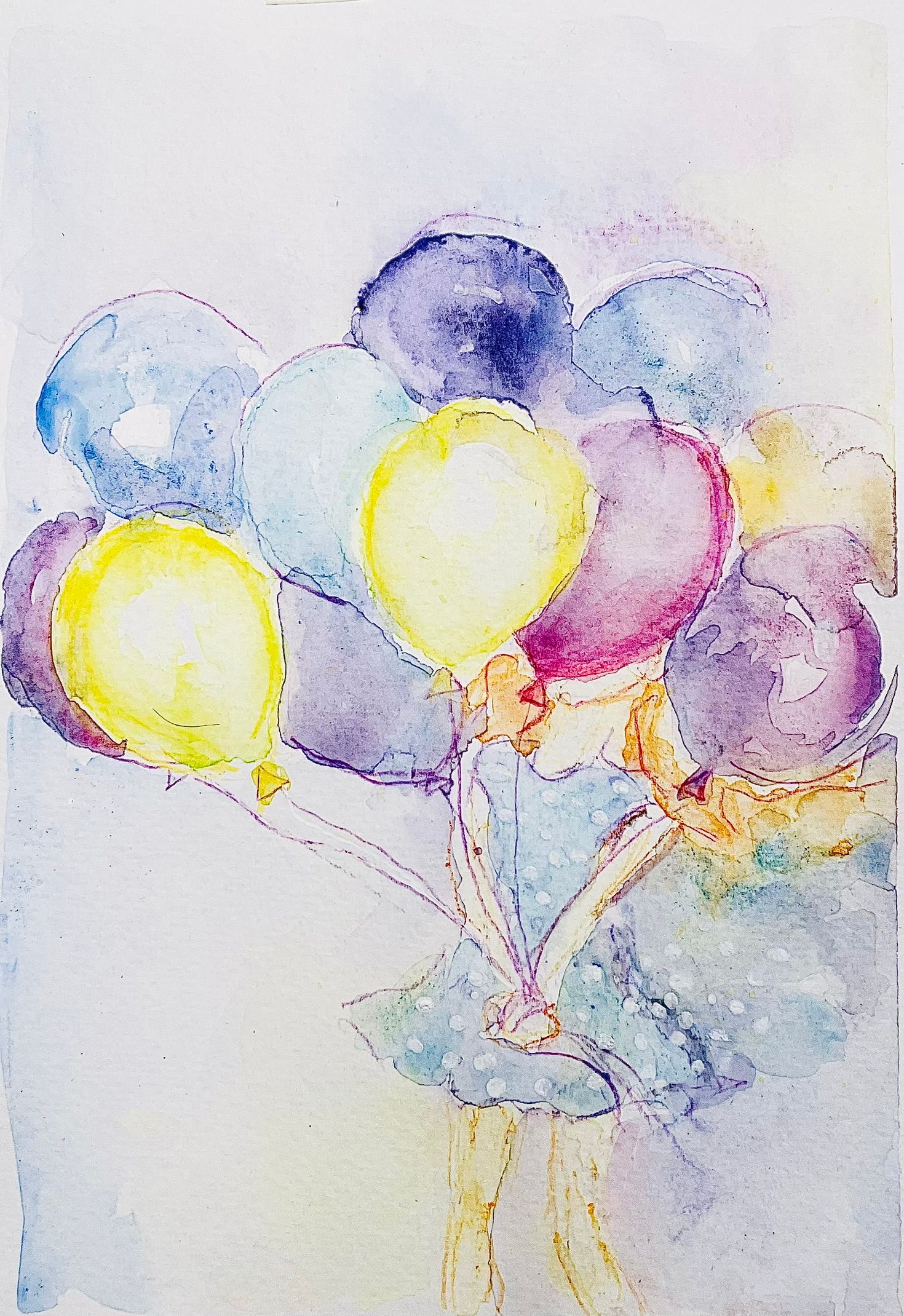 Ирина Булдина (Авторская графика - 
                  14 x 20 см) С днем рождения!