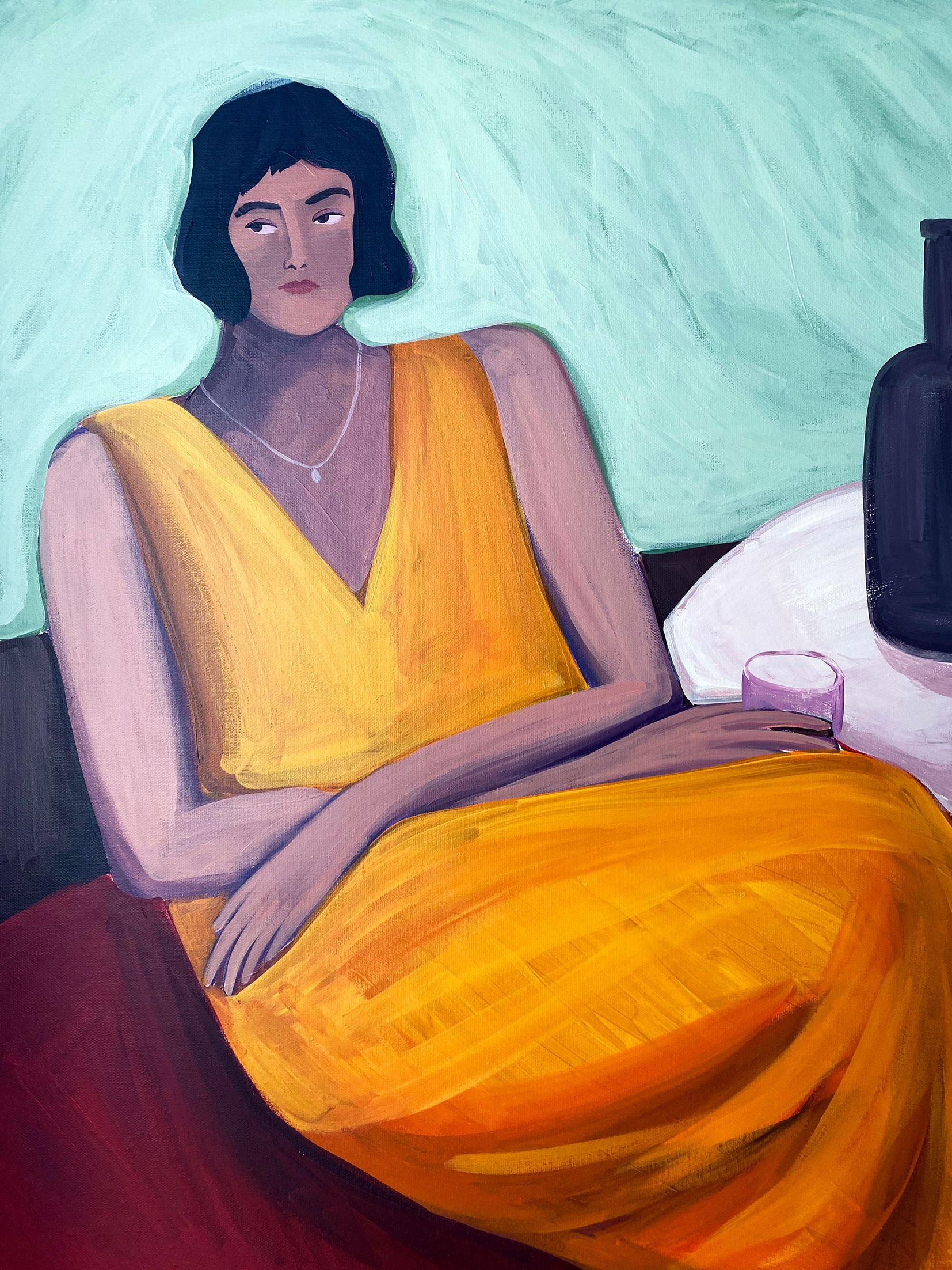 Ксения Хромцова (Картина, живопись - 
                  60 x 80 см) В ожидании