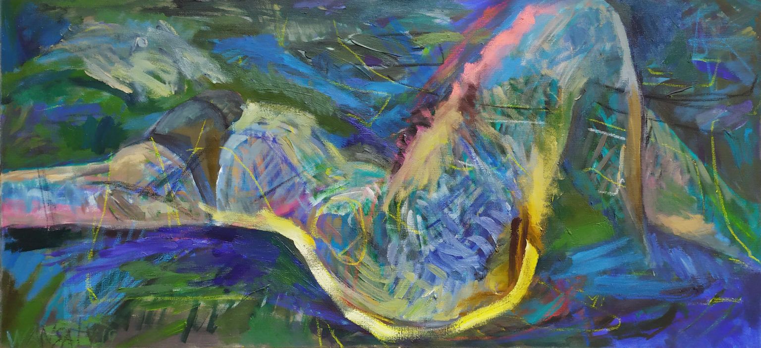 Татьяна Левченко (Картина, живопись - 
                  120 x 80 см) Лежащая светлая