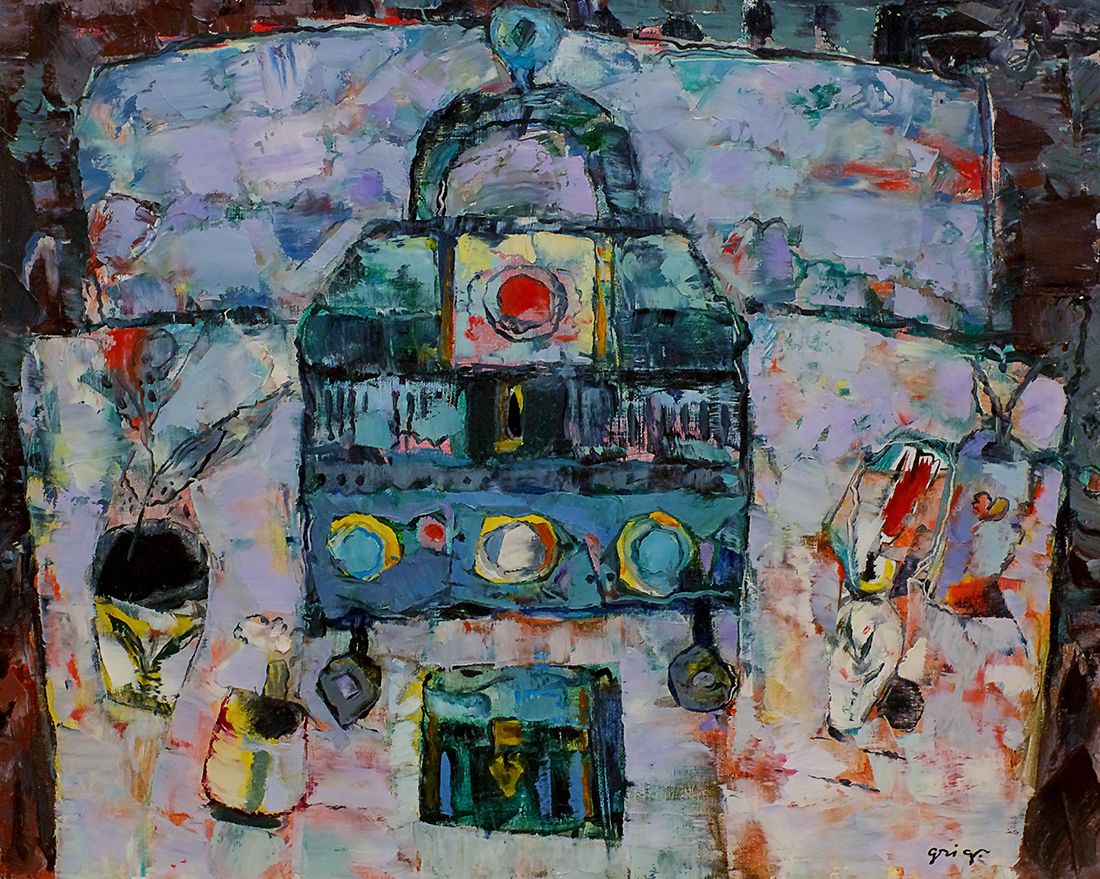 Владимир Григ (Картина, живопись - 
                  50 x 40 см) Натюрморт с сундучком