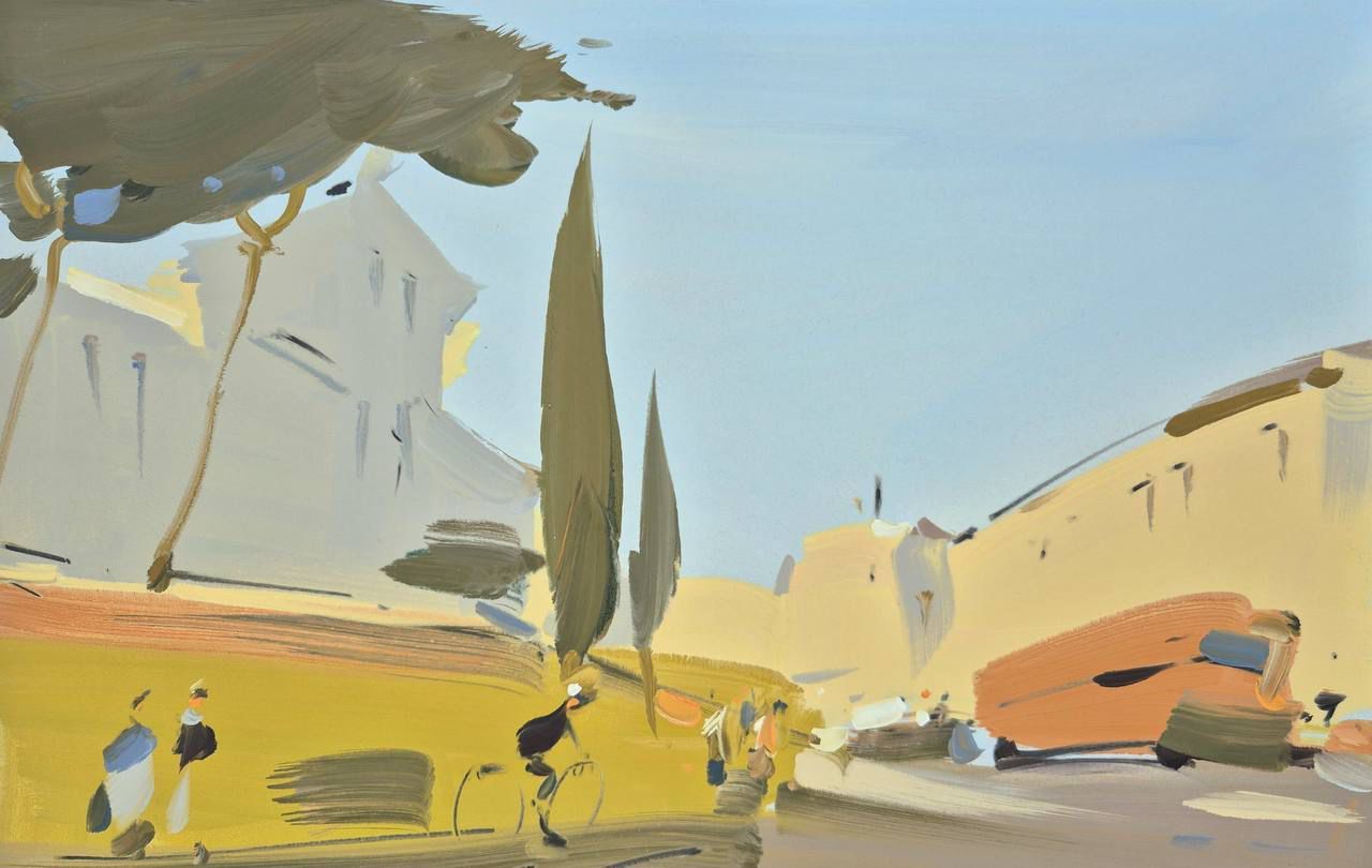 Алексей Ланцев (Авторская графика - 
                  73 x 54 см) Движение в Риме