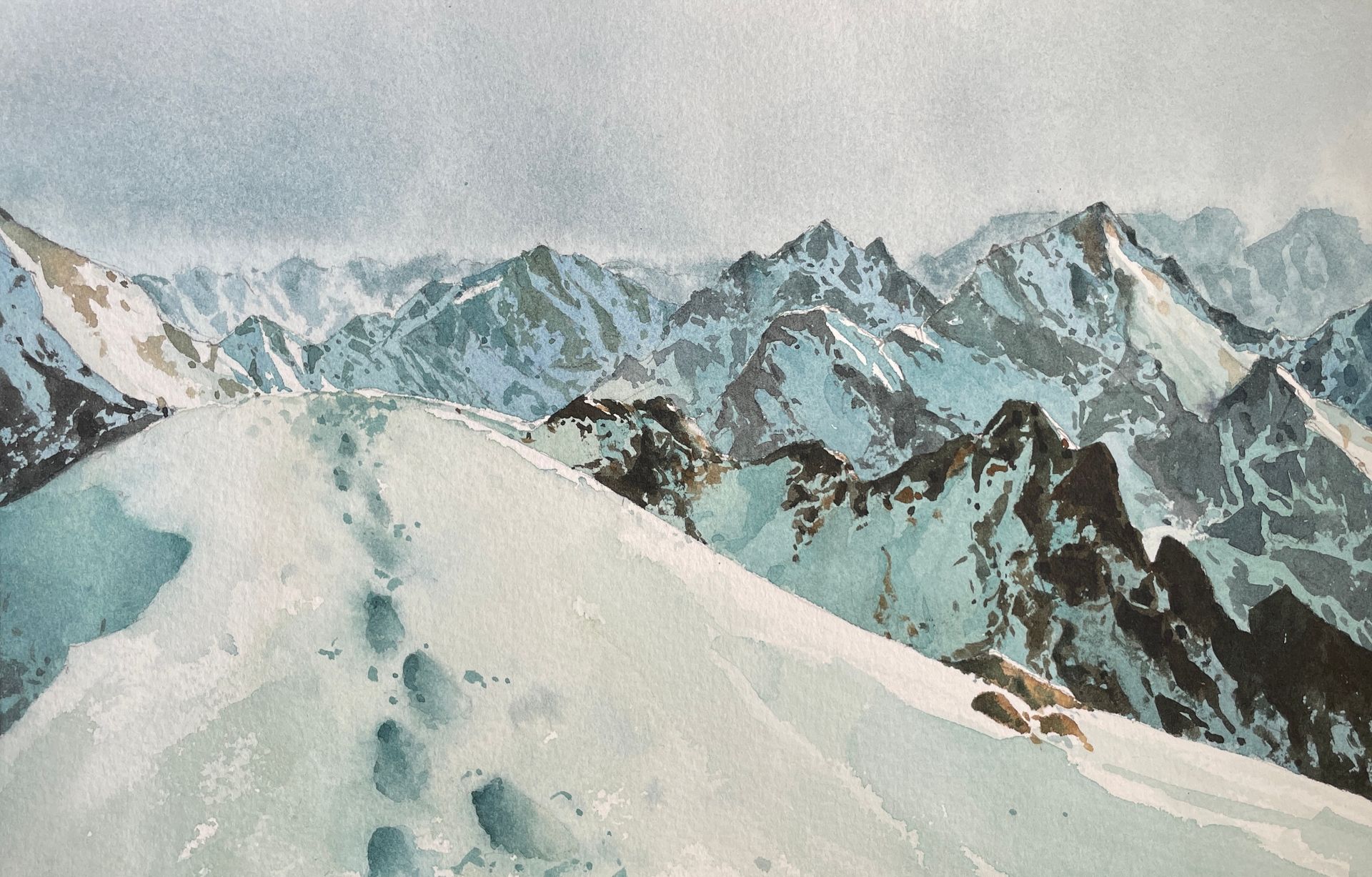 Юлия Дёмина (Авторская графика - 
                  27 x 18 см) Хрустальный горизонт