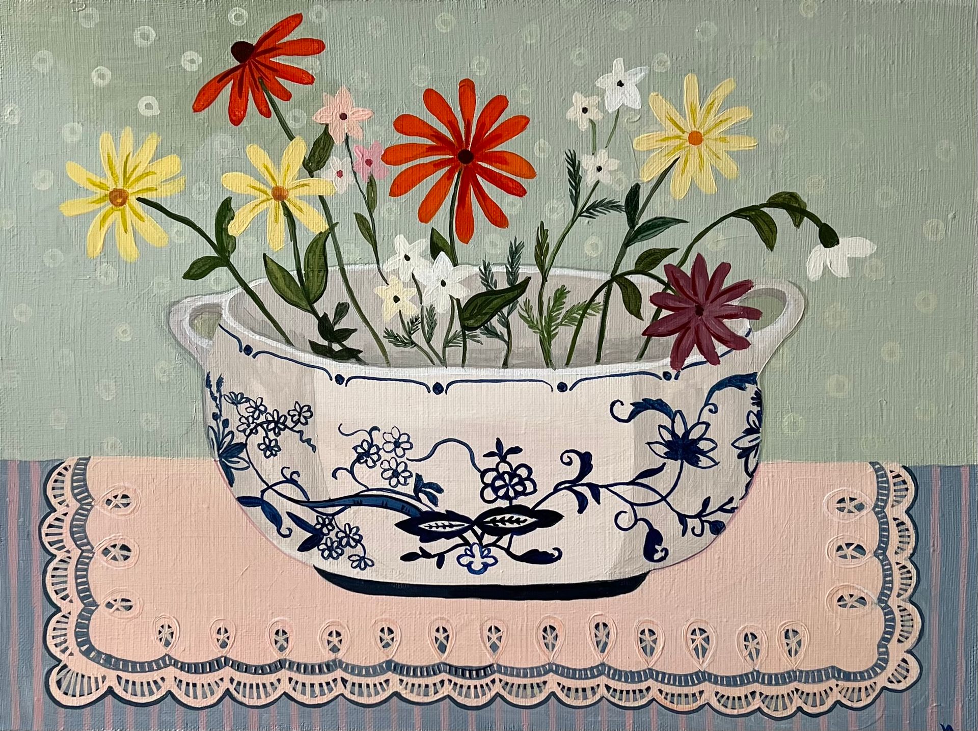 Анна Холоша (Картина, живопись - 
                  40 x 30 см) Ноготки