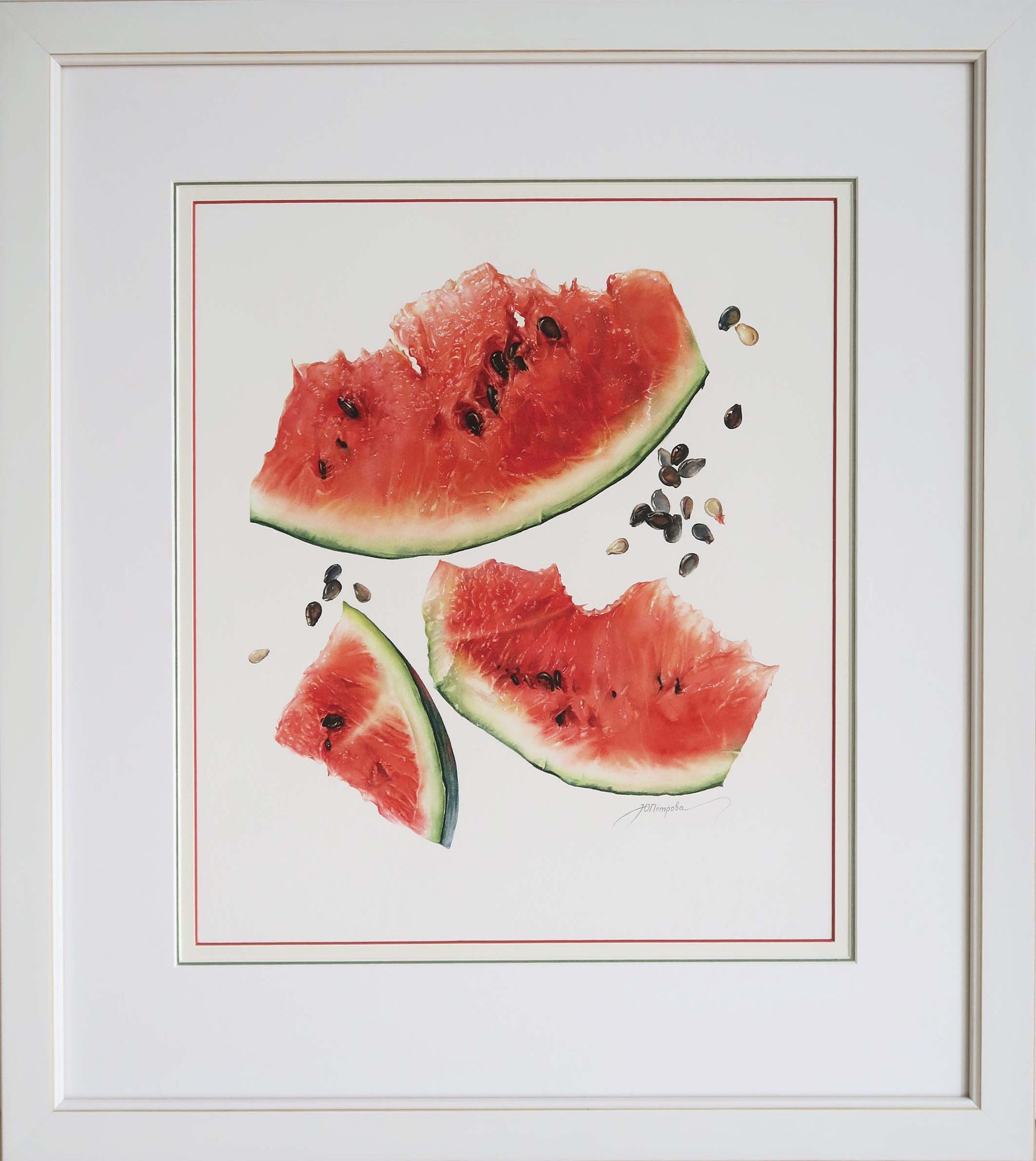 Юлия Петрова (Авторская графика - 
                  48 x 53 см) Summer Lunch