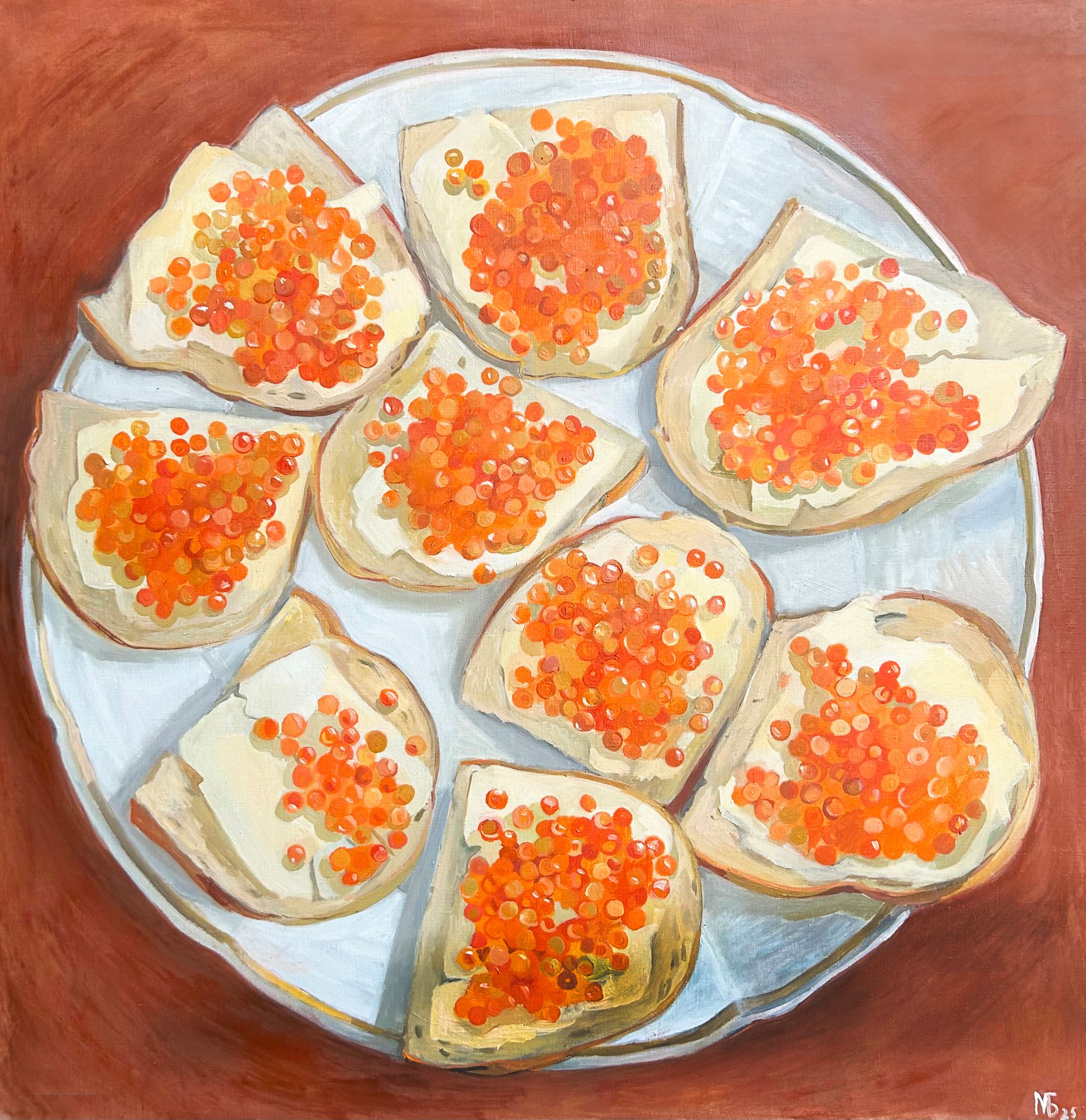 Мария Буртова (Картина, живопись - 
                  100 x 100 см) И снова праздник!