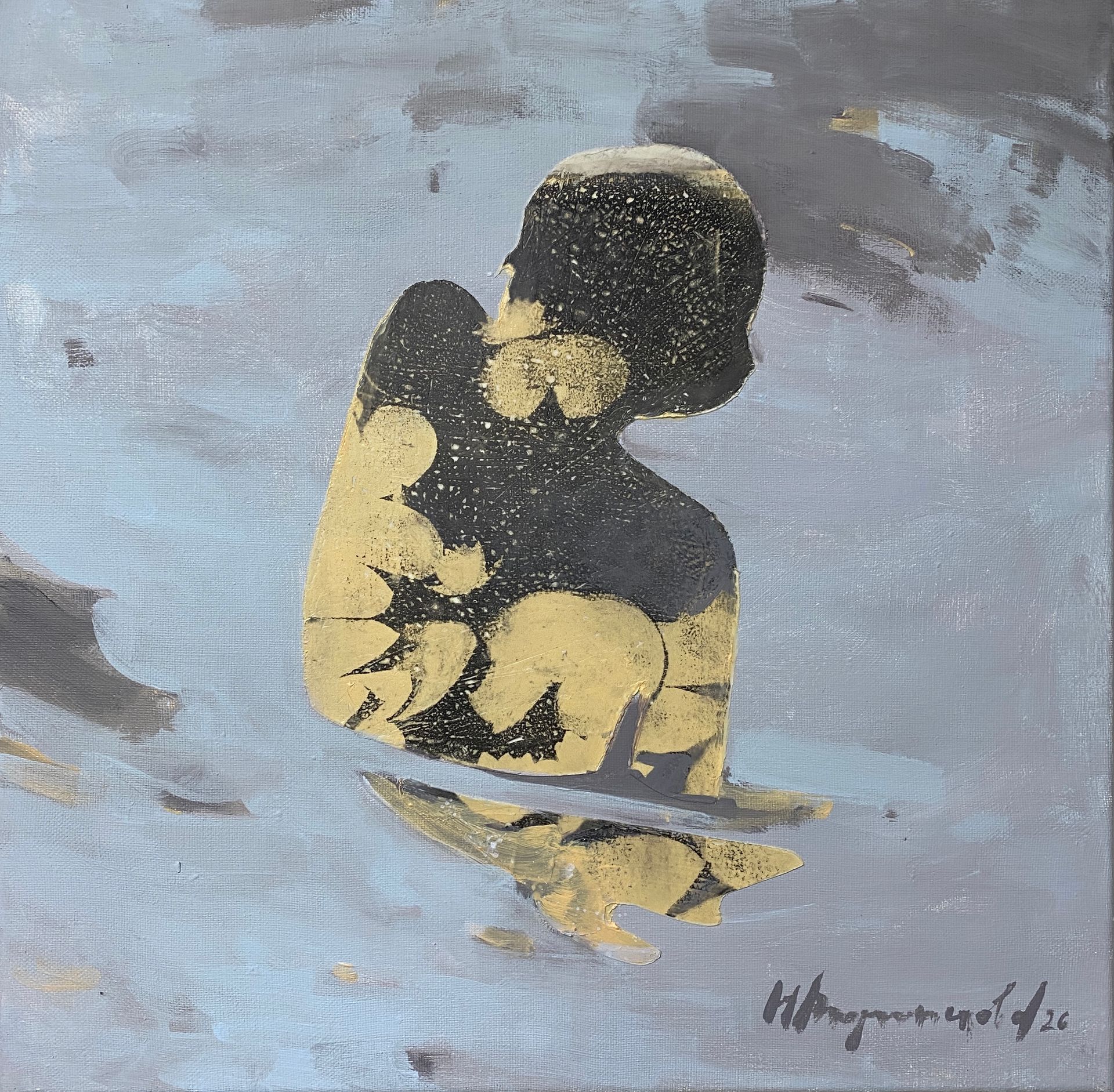 Надежда Воронцова (Картина, живопись - 
                  40 x 40 см) Водная память 2