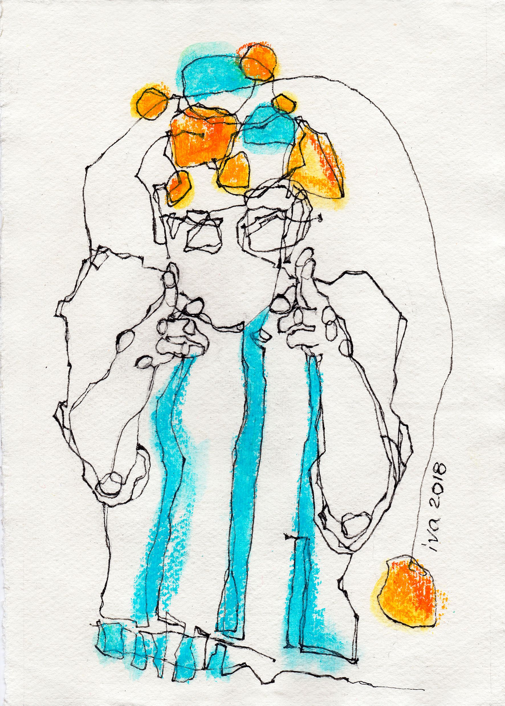 Татьяна Ивченкова (Авторская графика - 
                  30 x 40 см) Bouffon (Шут)