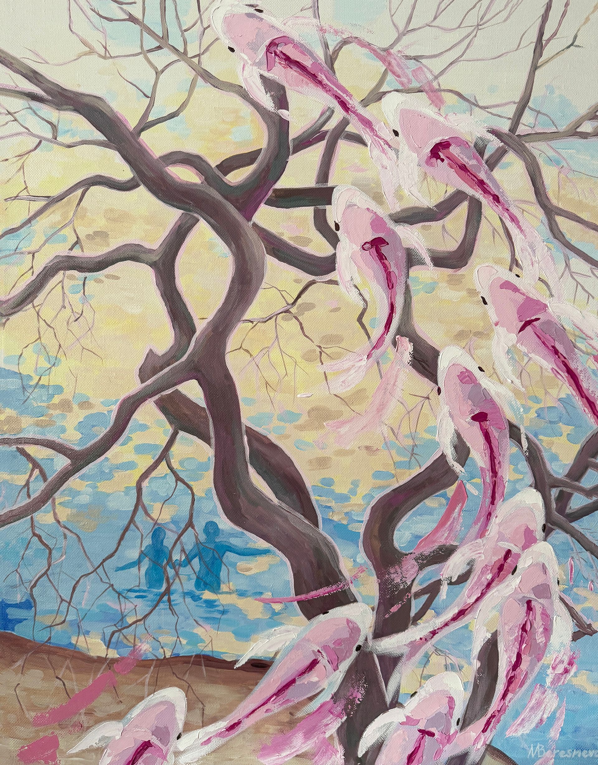 Марина Береснева (Картина, живопись - 
                  70 x 90 см) Окрыленная весна