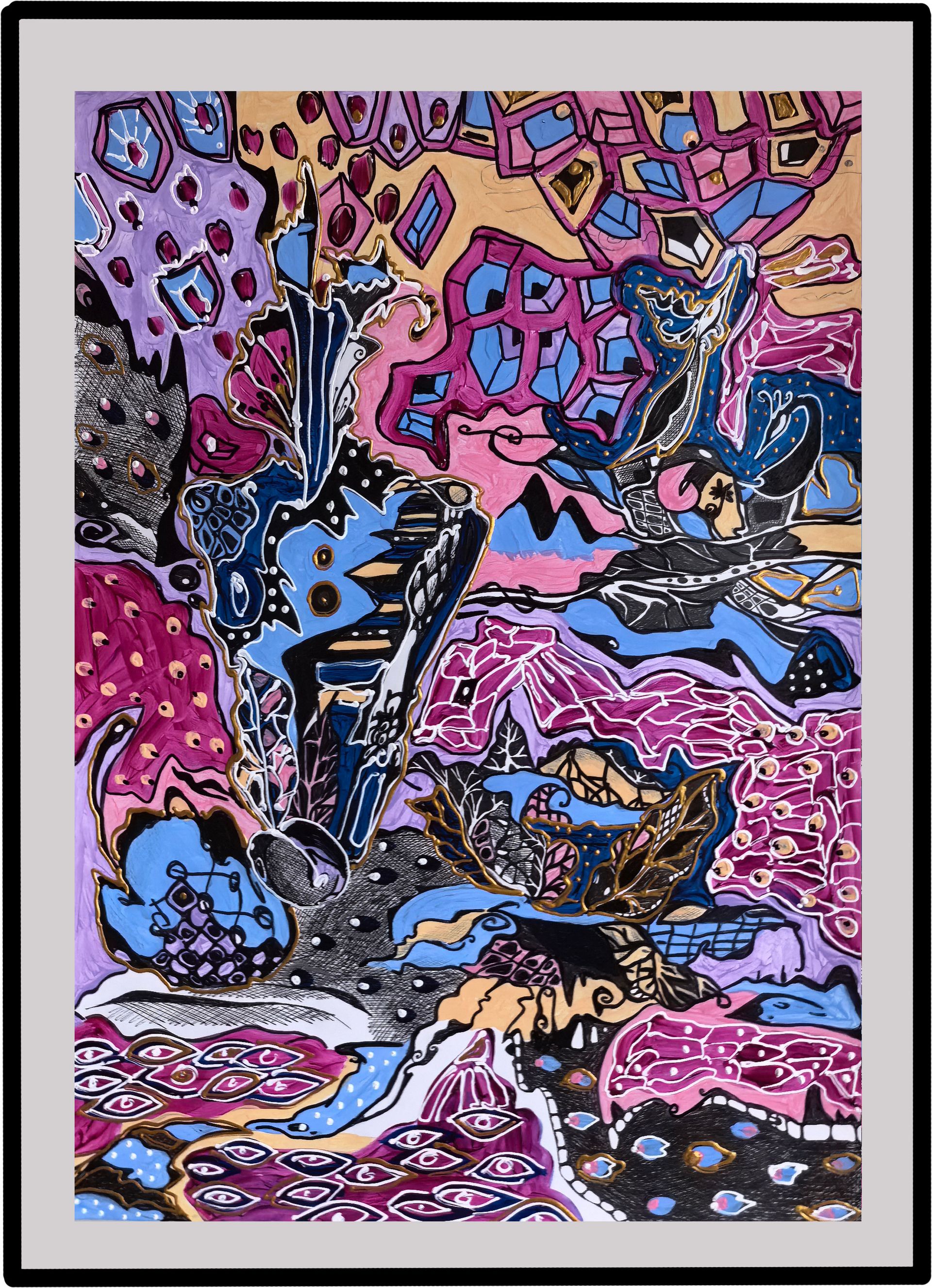 Ирина Шумская (Авторская графика - 
                  50 x 70 см) Хрустальные грани сознания