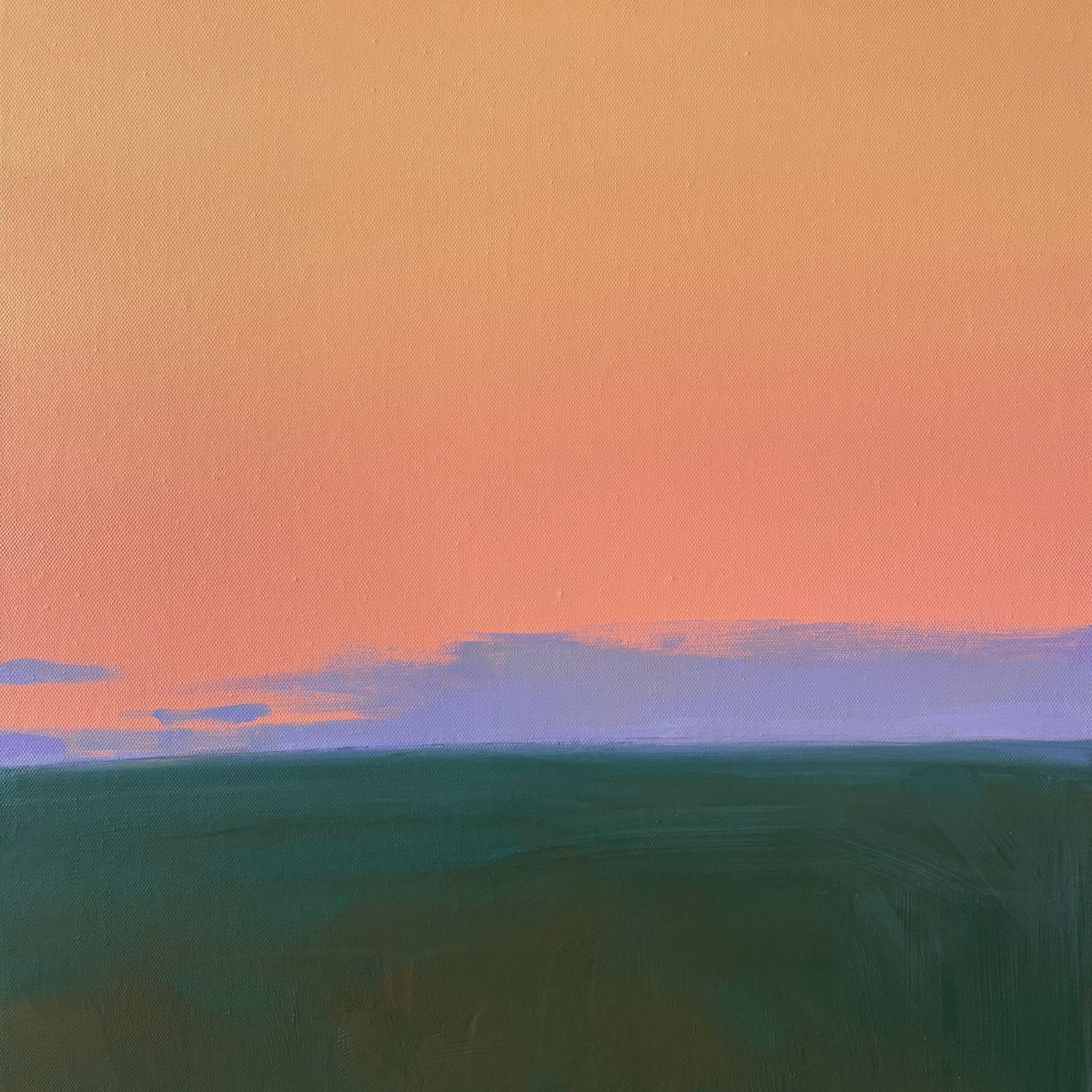 Александра Савина (Картина, живопись - 
                  50 x 50 см) Оранжевое зарево