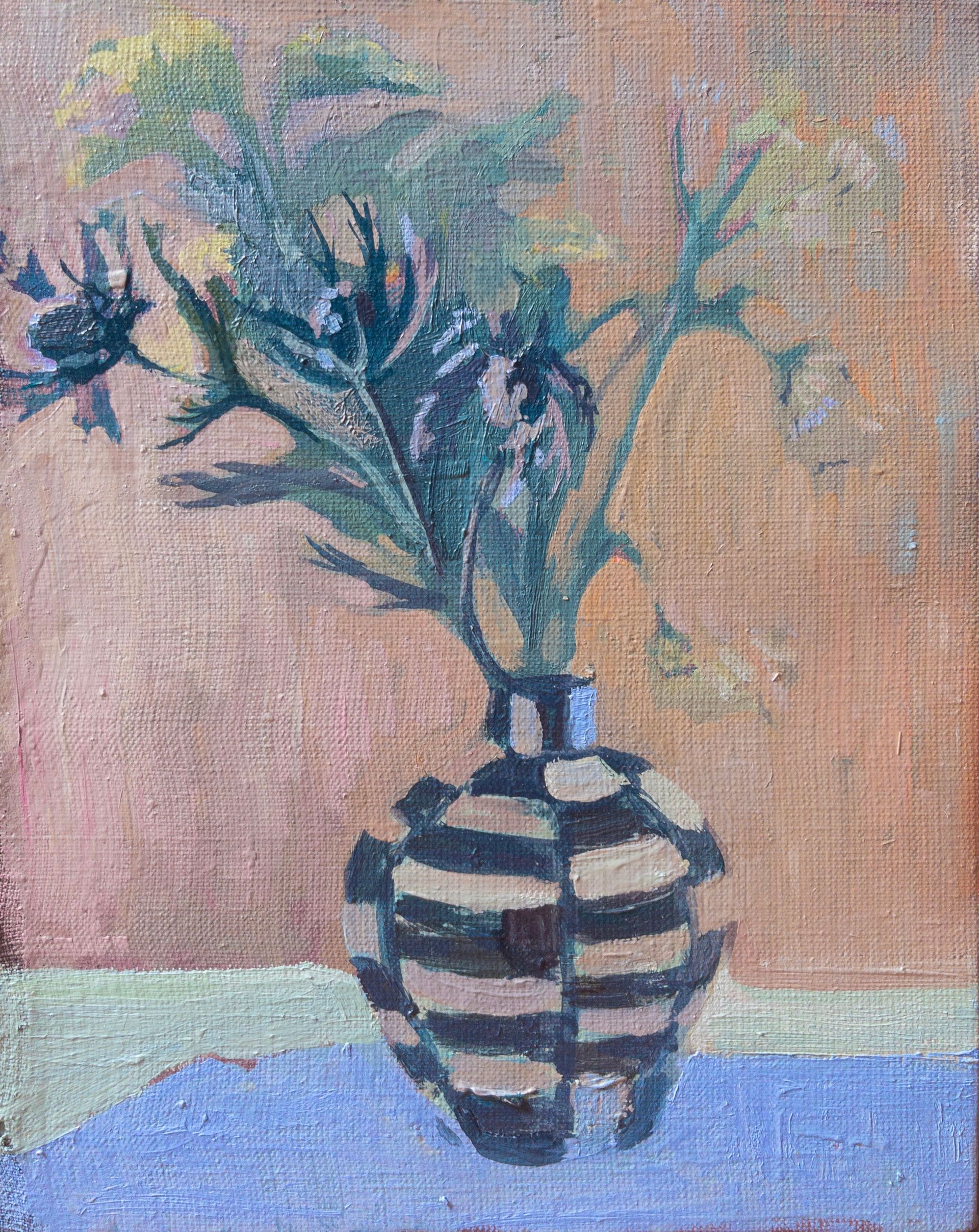 Мария Волкова (Картина, живопись - 
                  24 x 30 см) Голубой чертополох