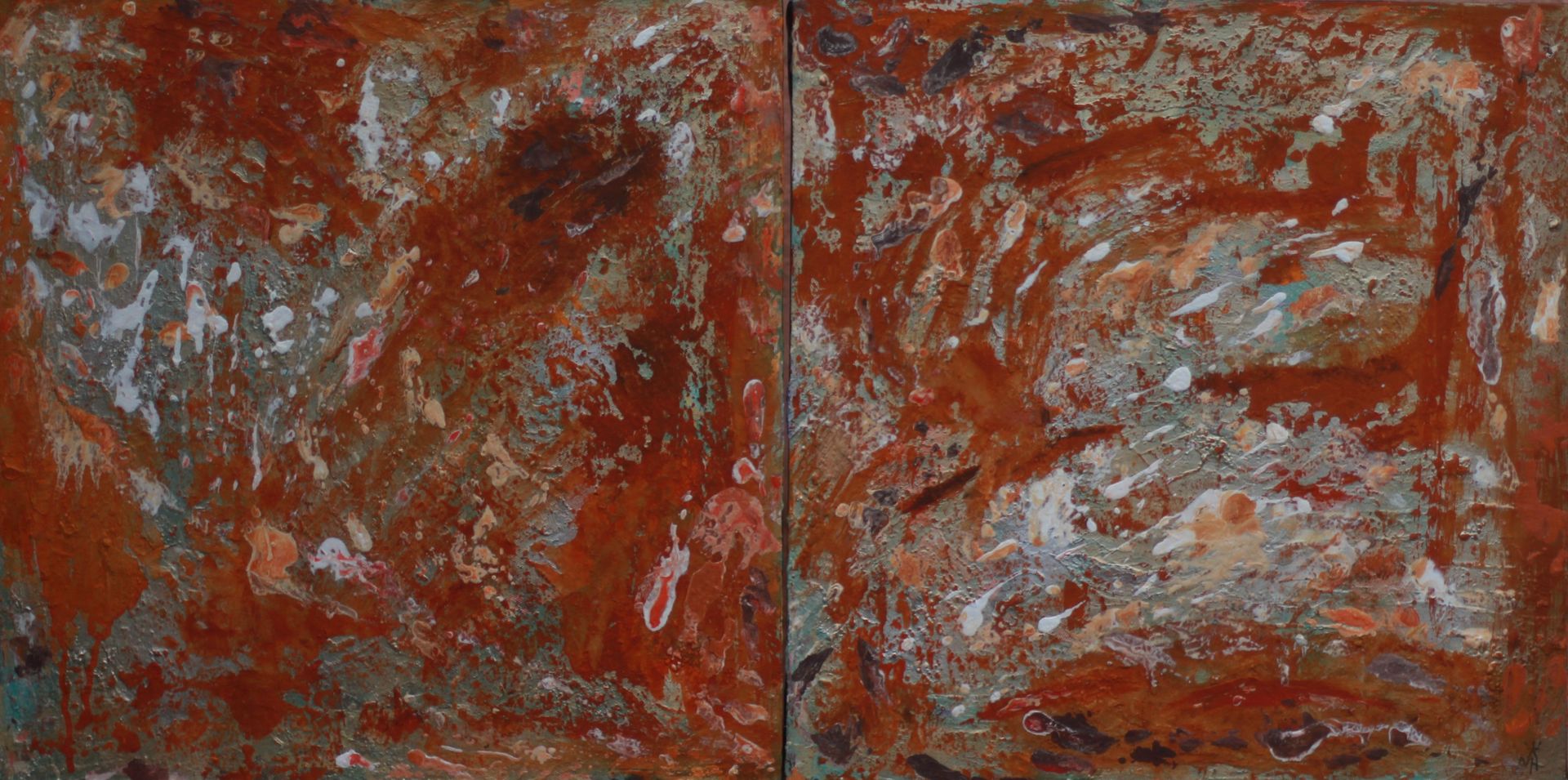 Мария Алдашкова (Картина, живопись - 
                  80 x 40 см) Диптих "Песнь ветра"