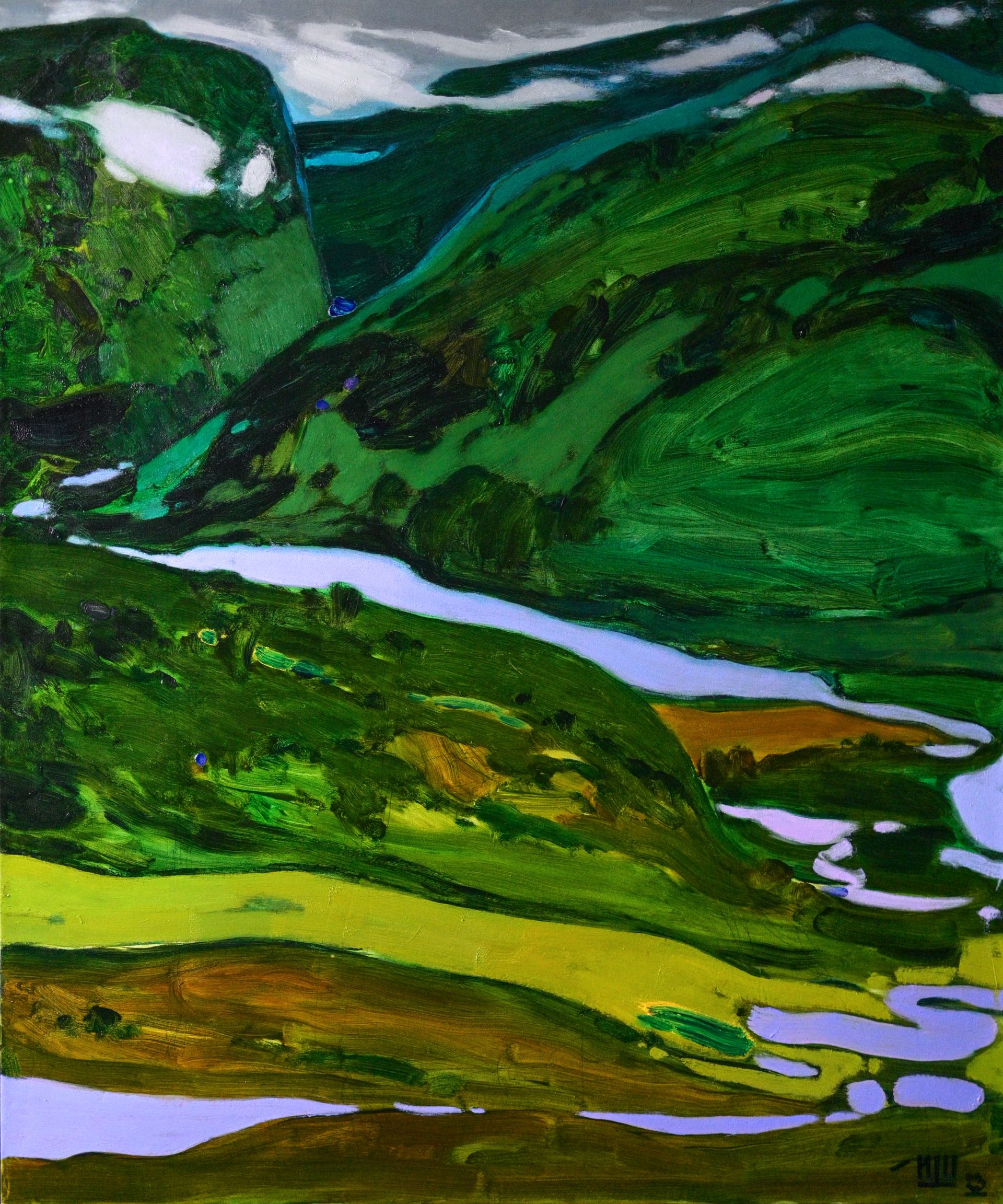 Игорь Крапарь-Щербаков (Картина, живопись - 
                  100 x 120 см) Коби. Грузия