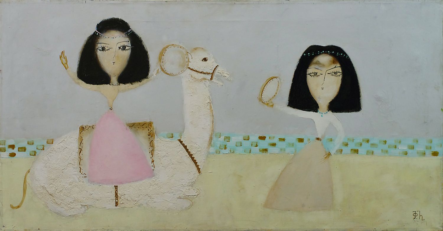 Фикрет Хашимов (Картина, живопись - 
                  117 x 61 см) Танцовщицы золотого берега