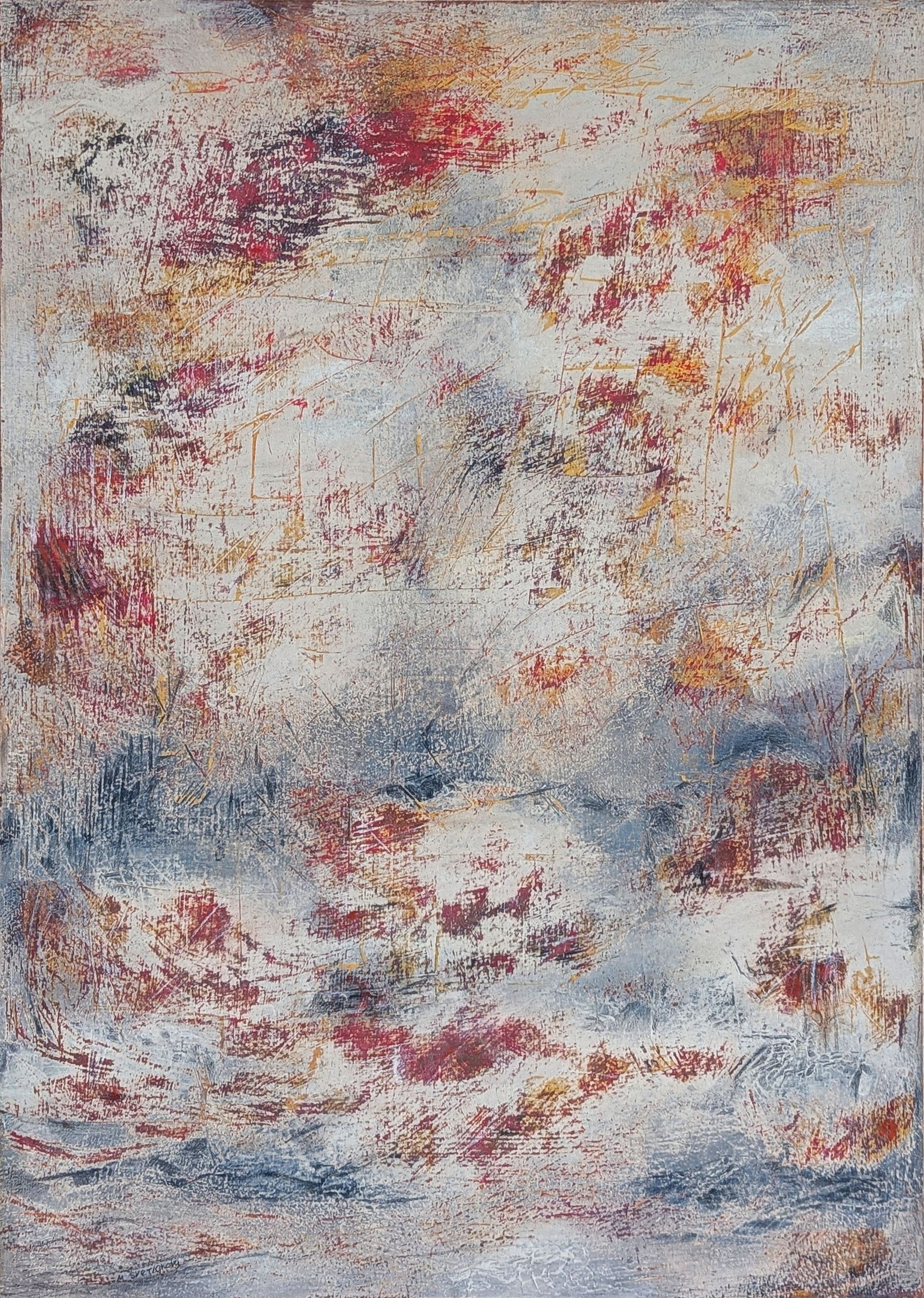 Мария Светлакова (Картина, живопись - 
                  51.3 x 71.2 см) Заход
