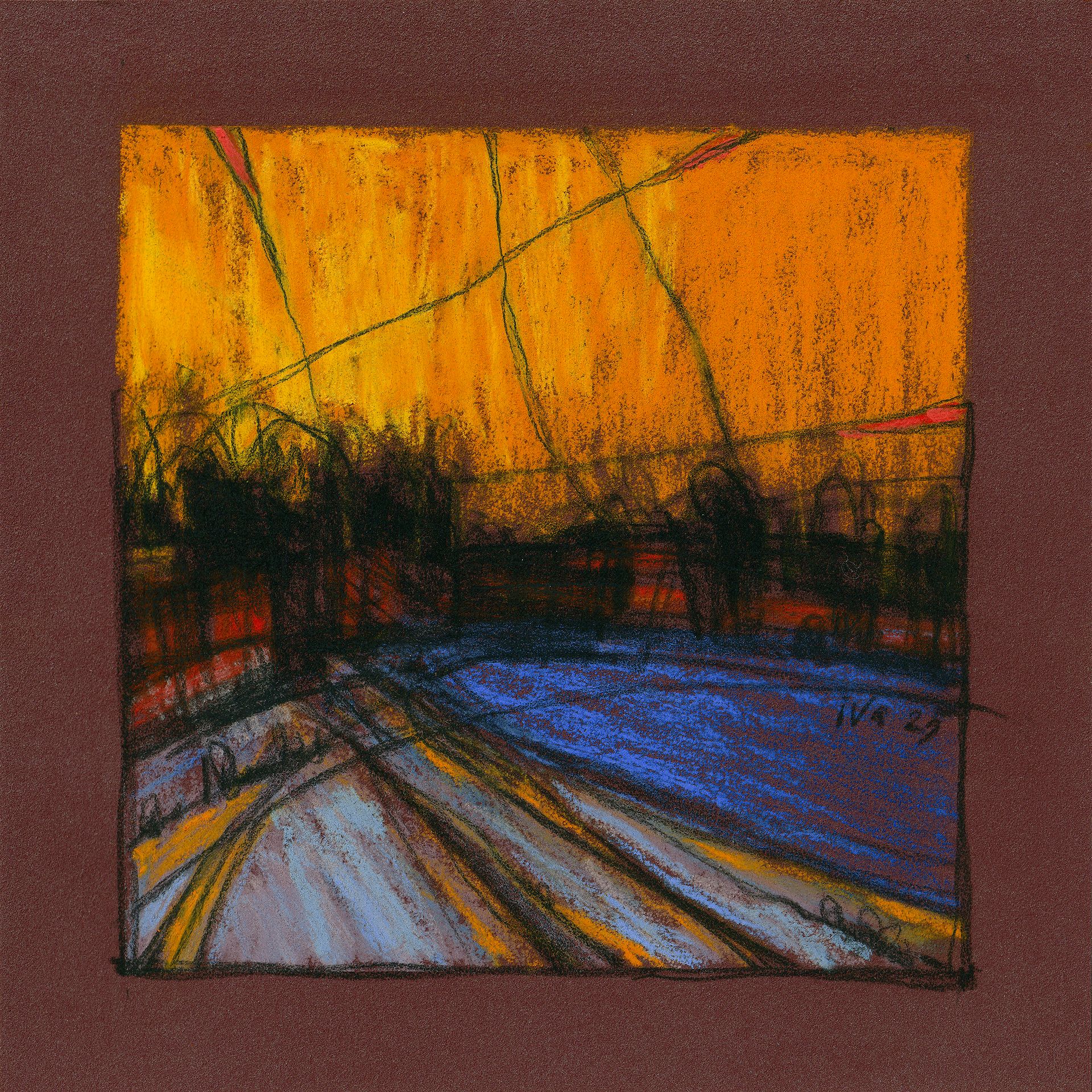 Татьяна Ивченкова (Авторская графика - 
                  32 x 32 см) Закат