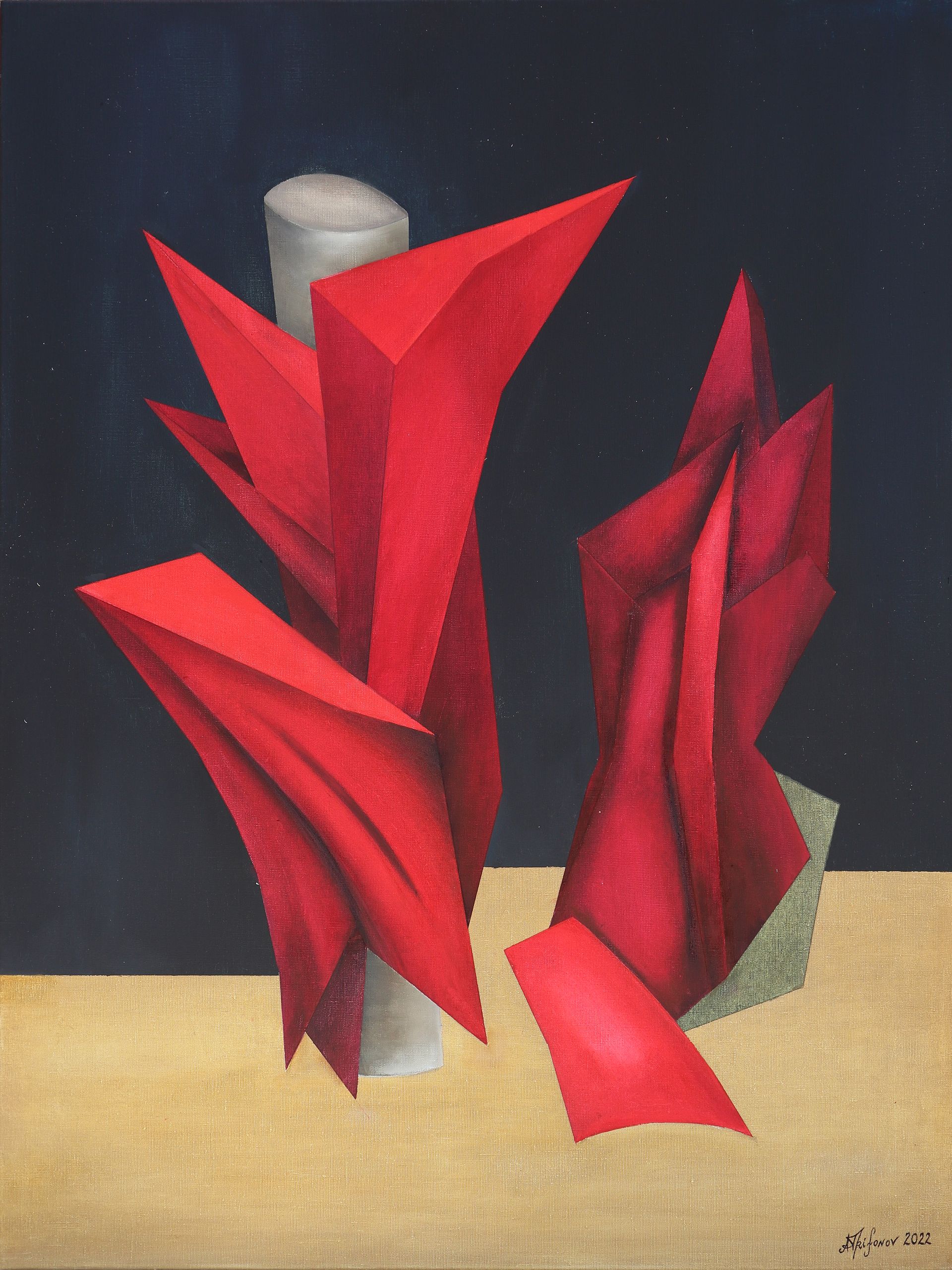 Александр Трифонов (Картина, живопись - 
                  90 x 120 см) Красный кристалл