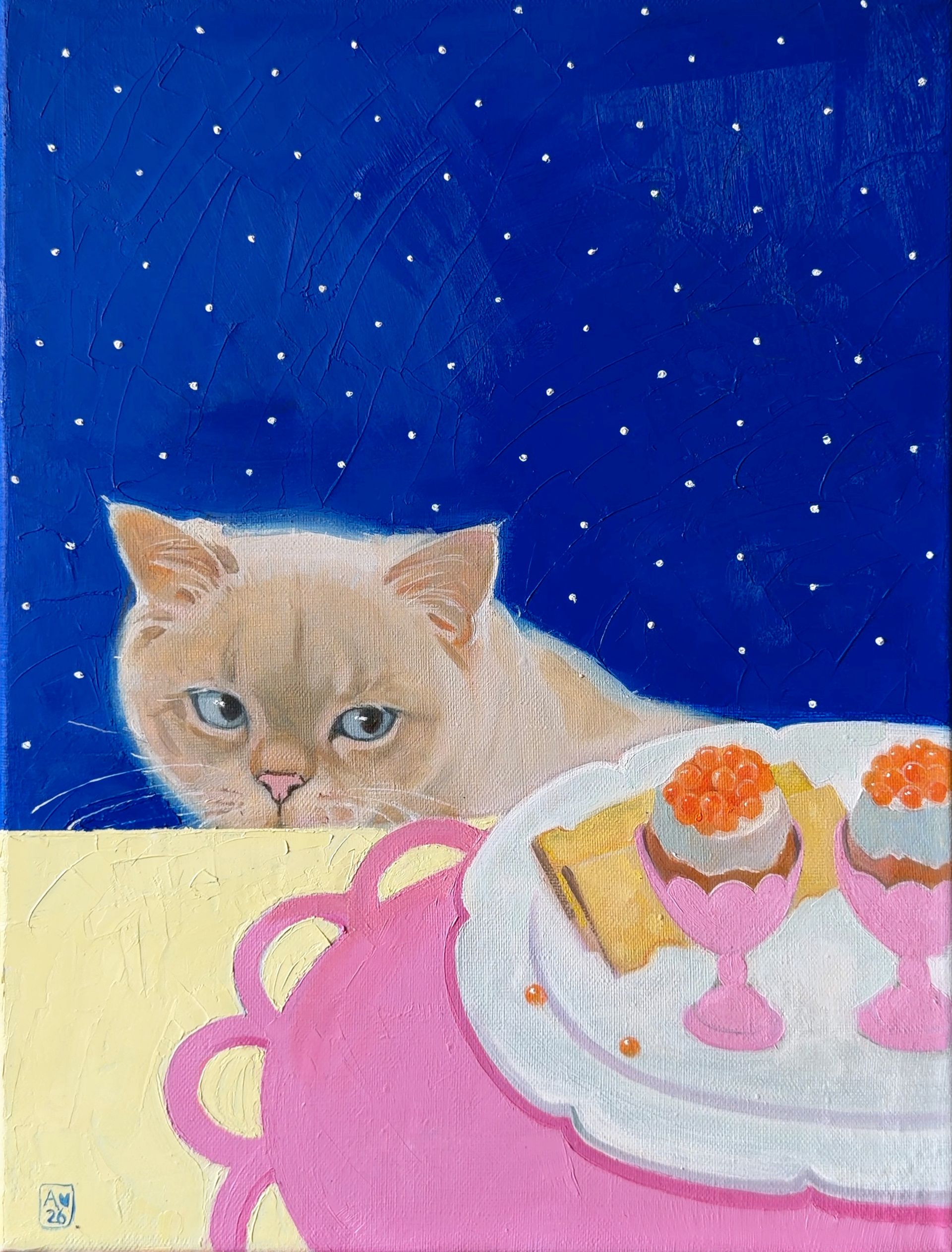 Александра Сергеева (Картина, живопись - 
                  30 x 40 см) Под покровом звезд