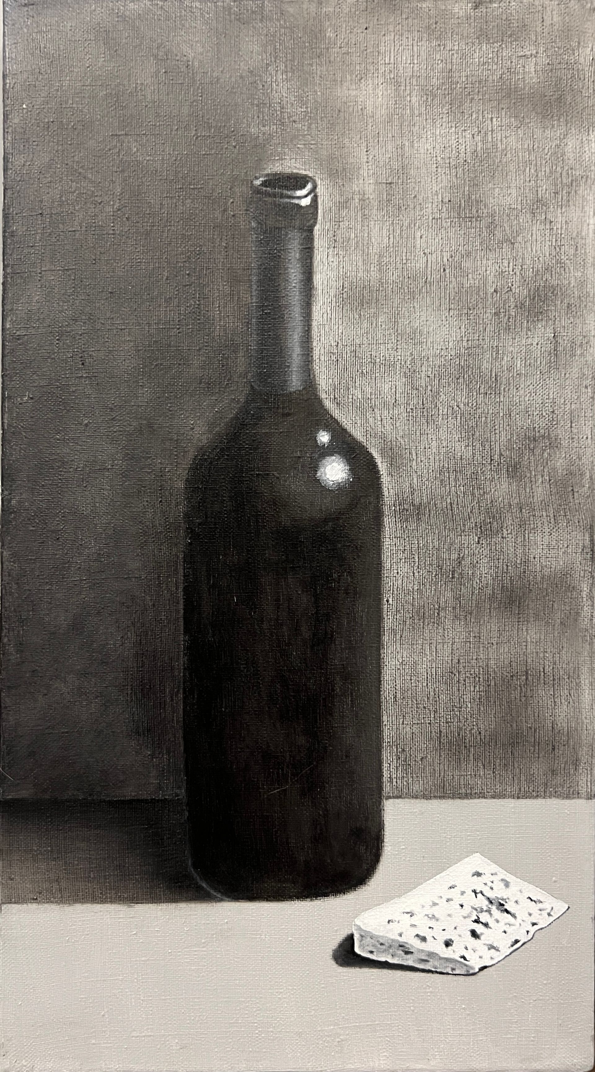 Нина Григель (Картина, живопись - 
                  25 x 45 см) Вино и сыр