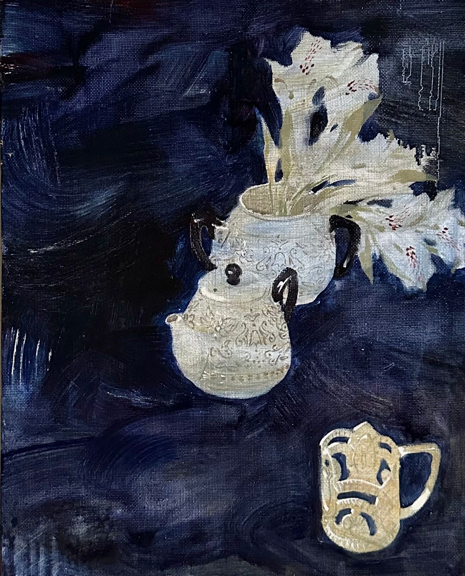 Алина Буглеева (Картина, живопись - 
                  40 x 50 см) Альстромерии и медные чашечки