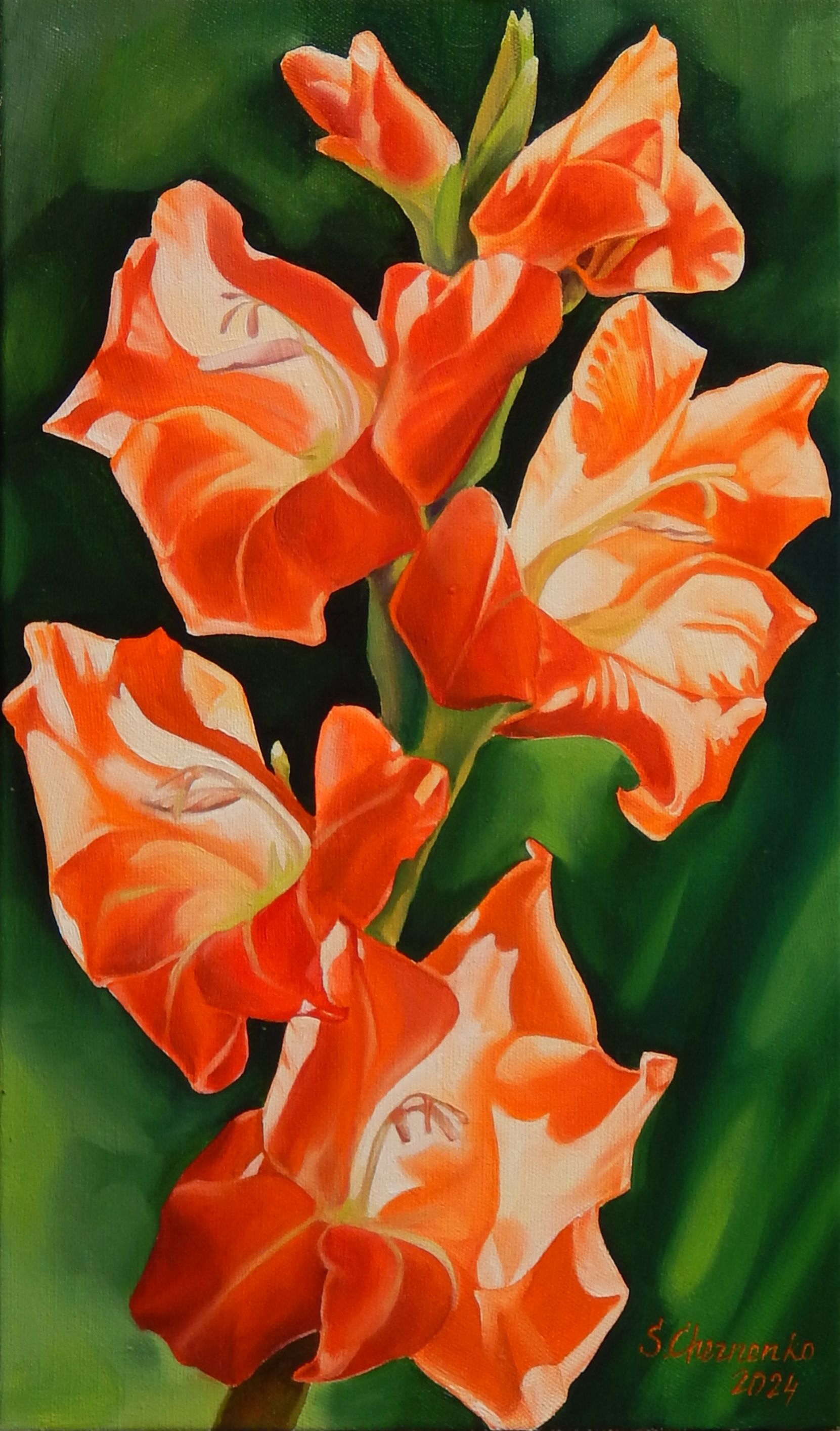 Светлана Черненко (Картина, живопись - 
                  30 x 50 см) Гладиолусы
