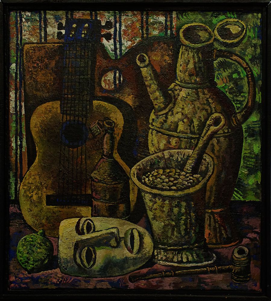 Чингис Ногайбаев (Картина, живопись - 
                  50 x 54 см) Зеленый орех